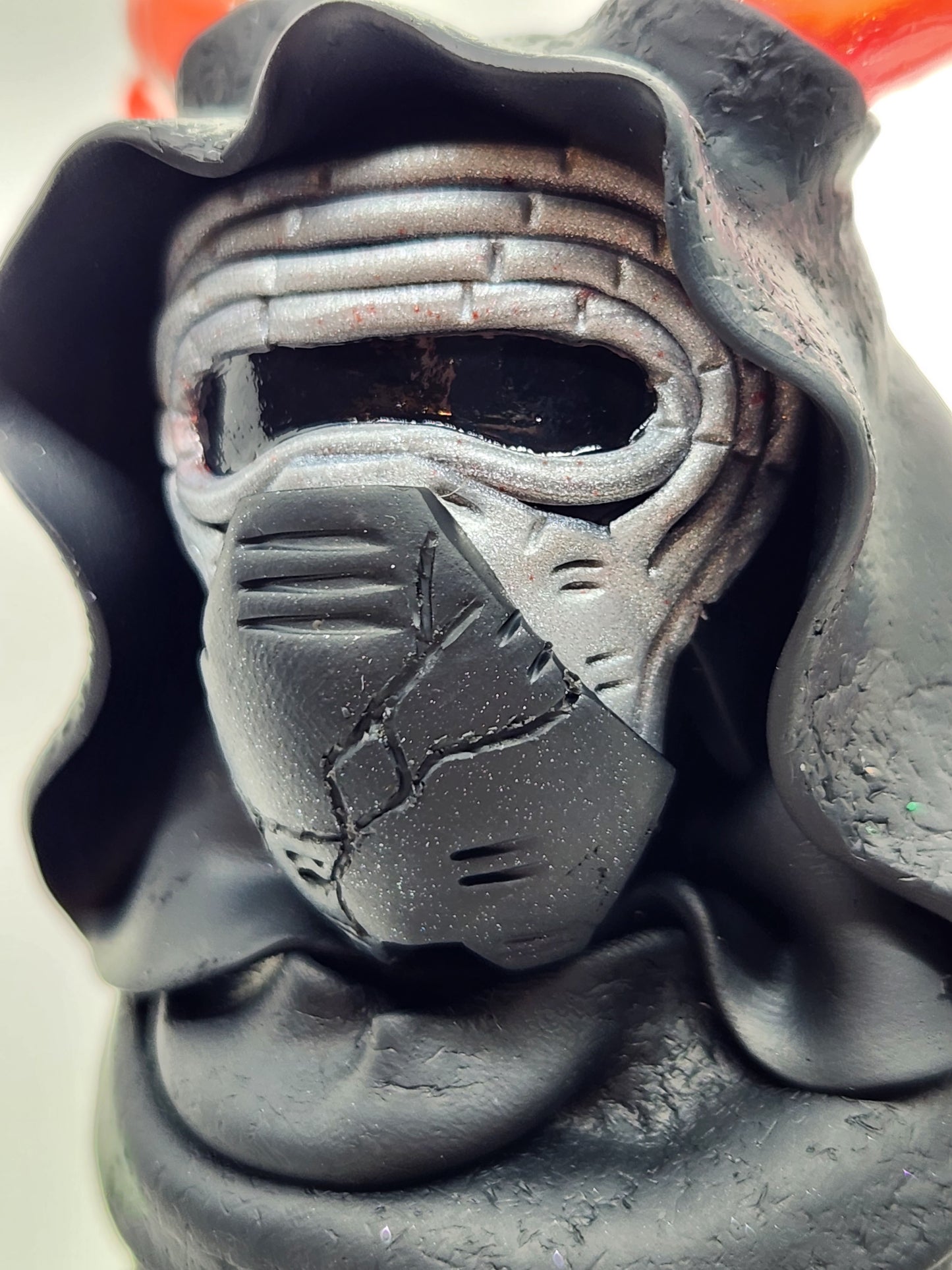 "Kyben" sith inspired black and red dragon sculpture