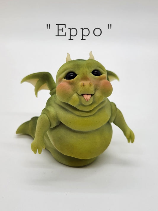 "Eppo" hutt inspired green slug dragon sculpture