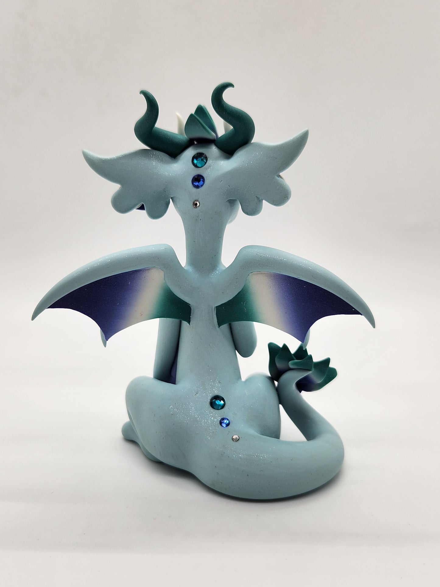 "Leslie" blue mlm pride dragon sculpture