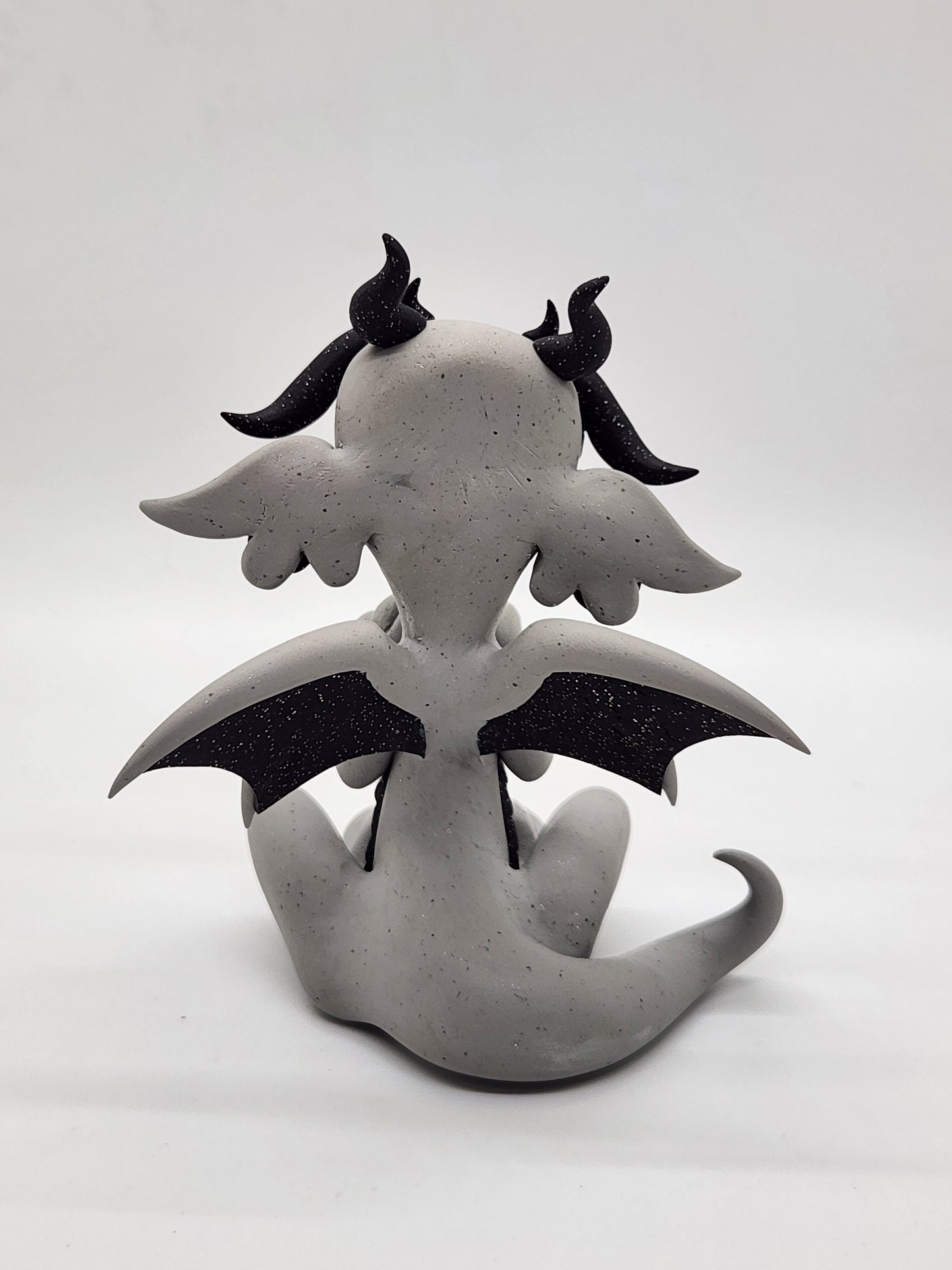 "Procat" classic gray alien dragon sculpture