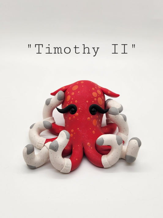 "Timothy II" red soktopus octopus sculpture