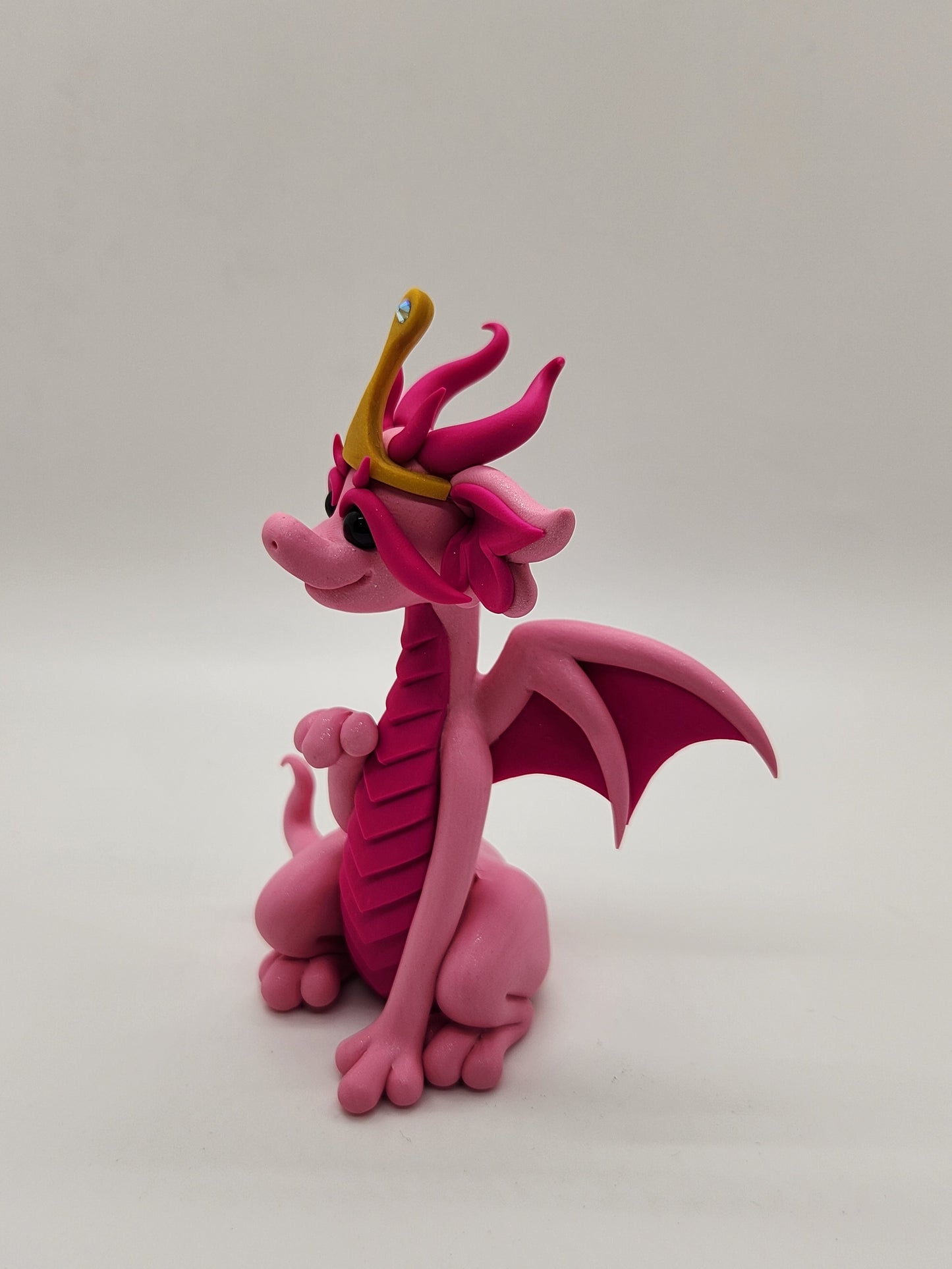 "PB" pink princess bubblegum dragon sculpture