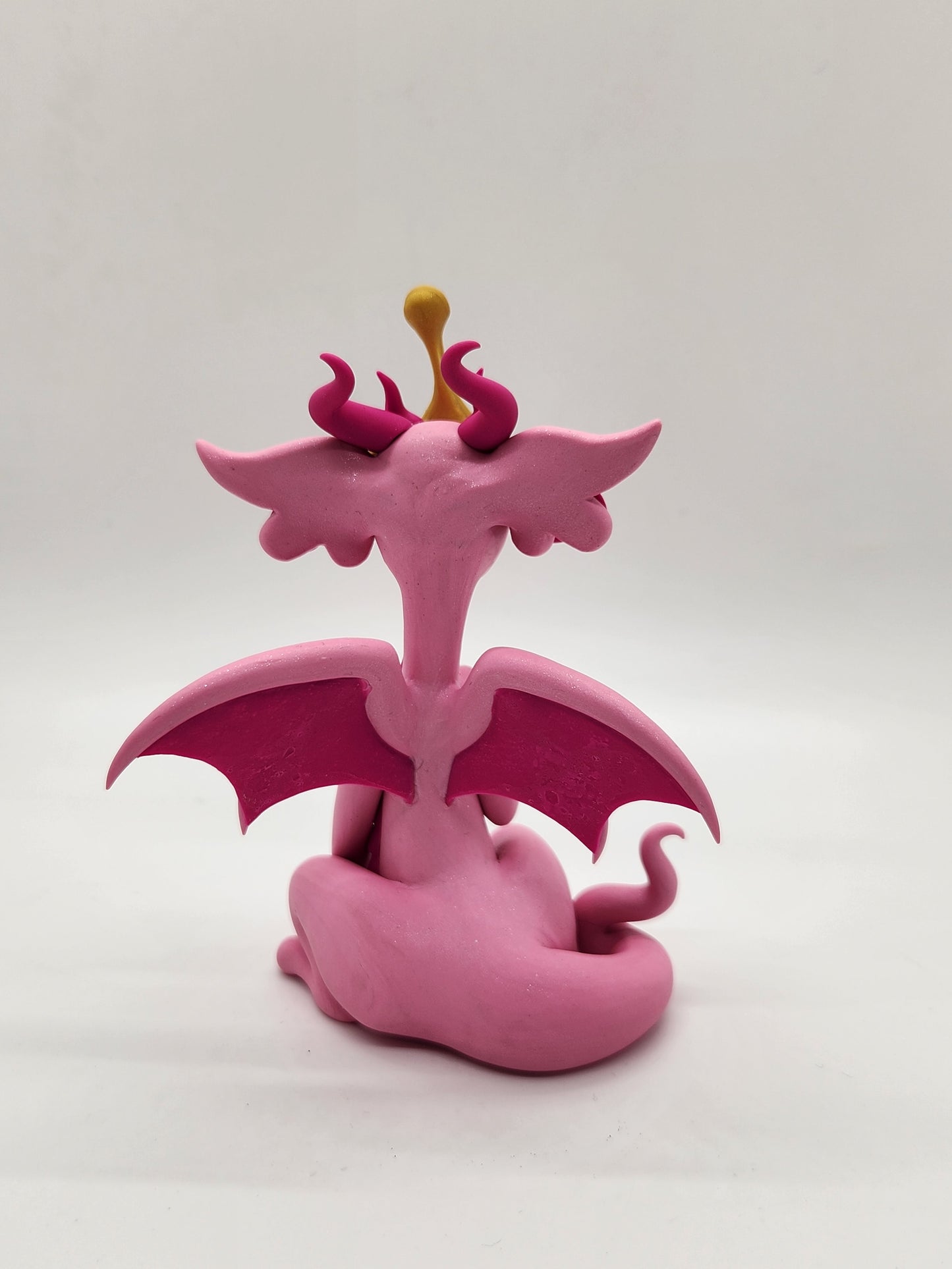 "PB" pink princess bubblegum dragon sculpture