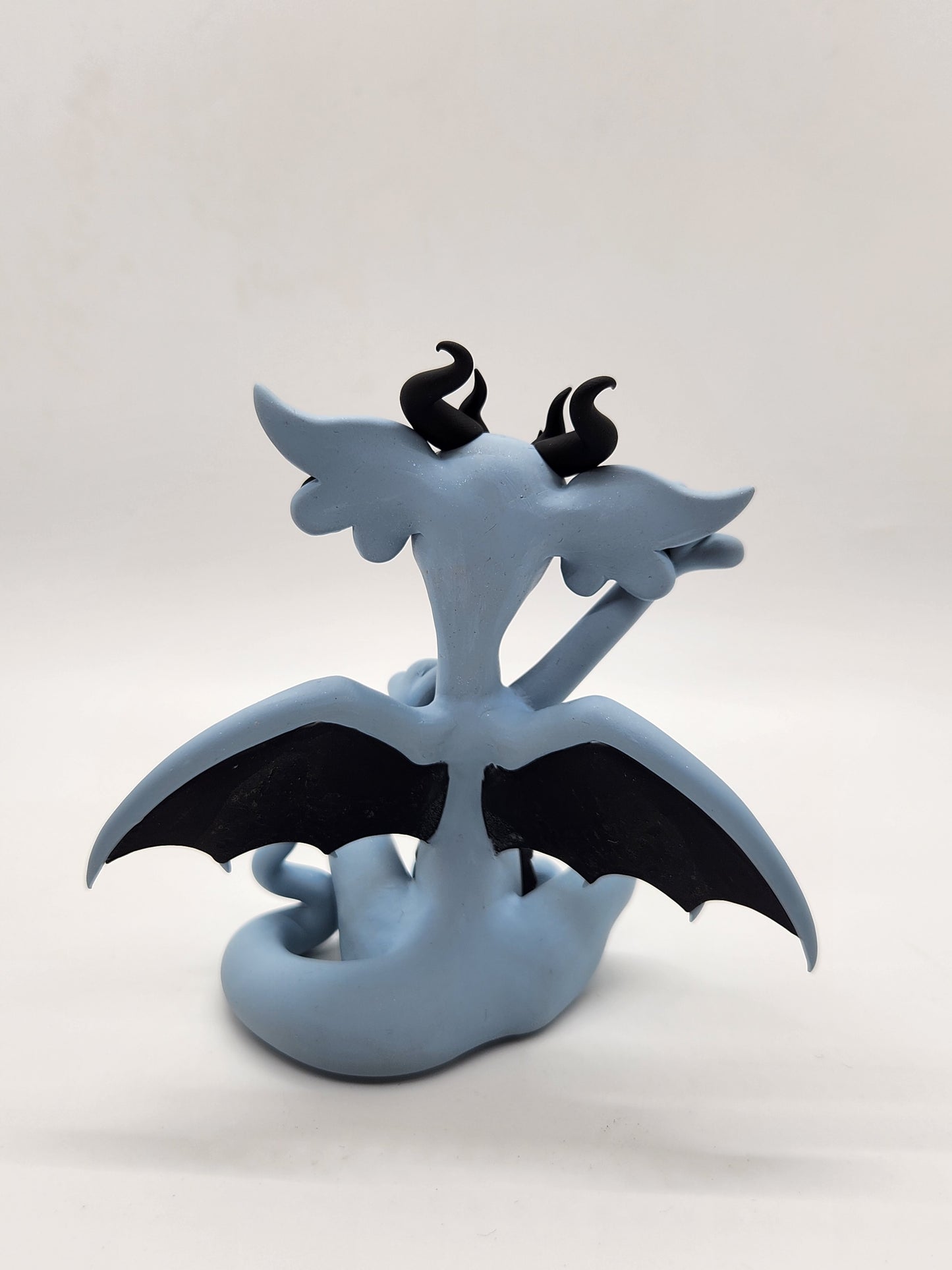 "Marci" blue and black vampire queen dragon sculpture