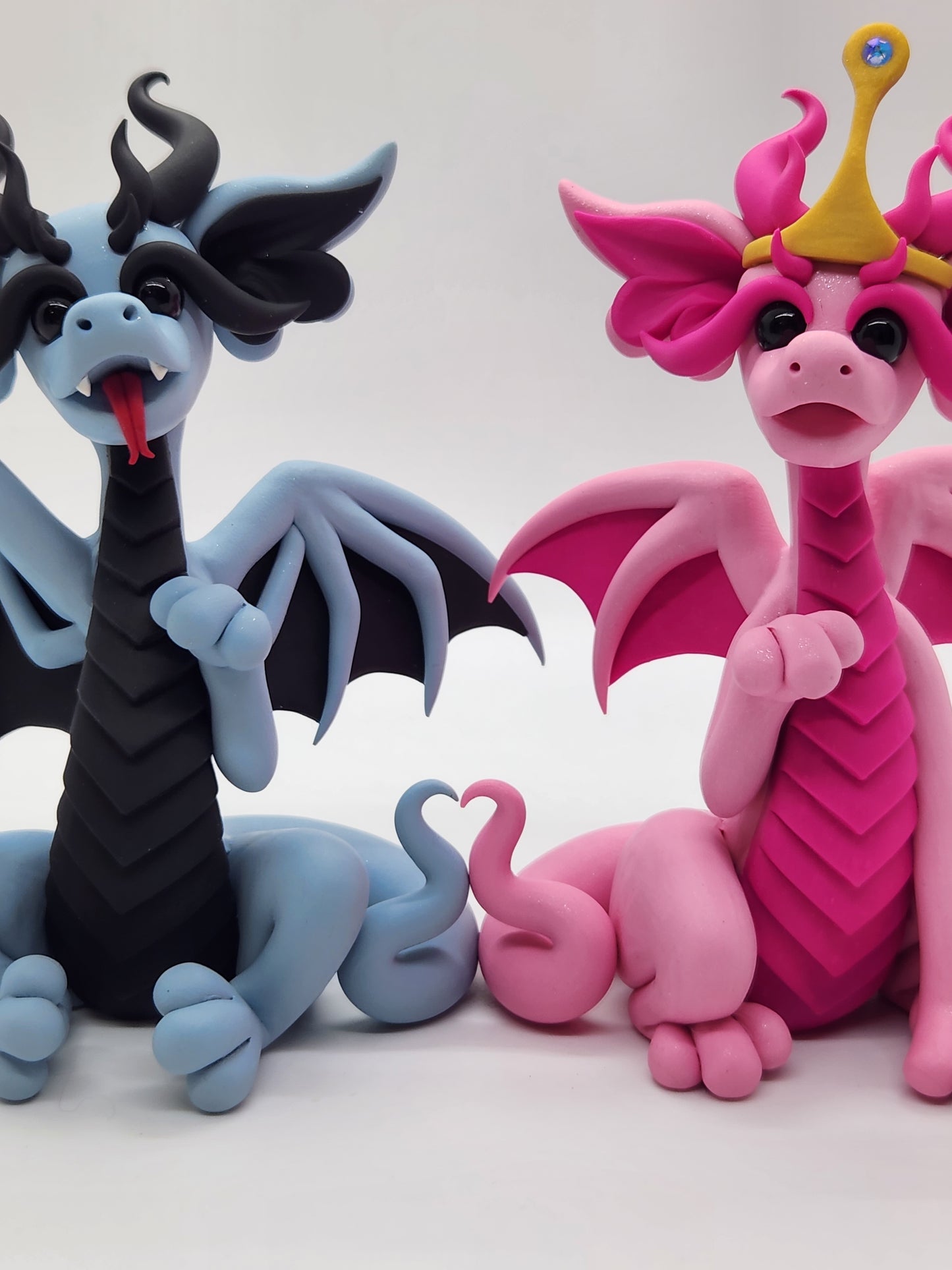 "PB" pink princess bubblegum dragon sculpture