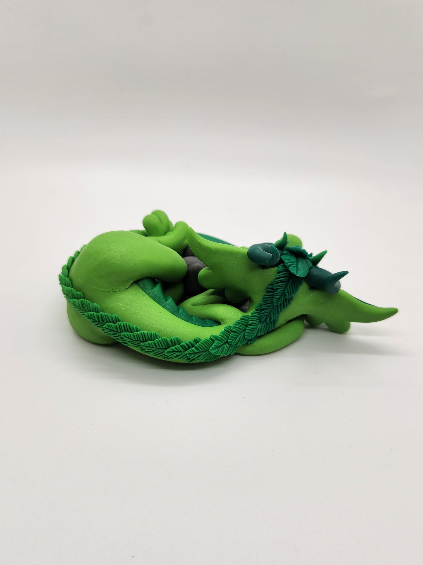 "Coille" green forest dragon sculpture