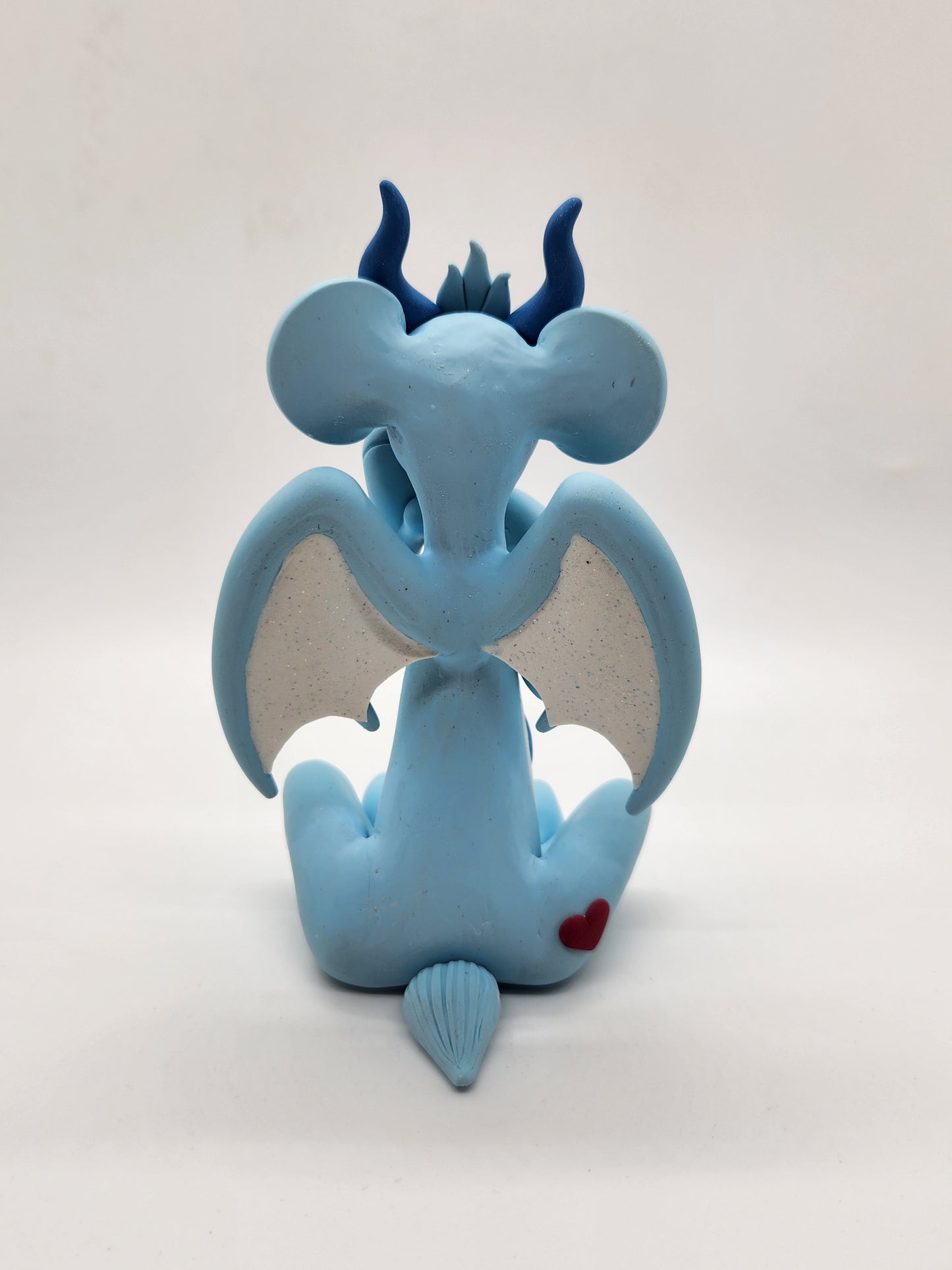 "Bedtime" blue care bear dragon sculpture