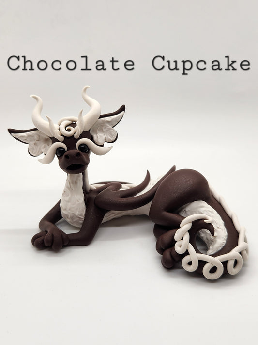 Chocolate cupcake dragon sculpture