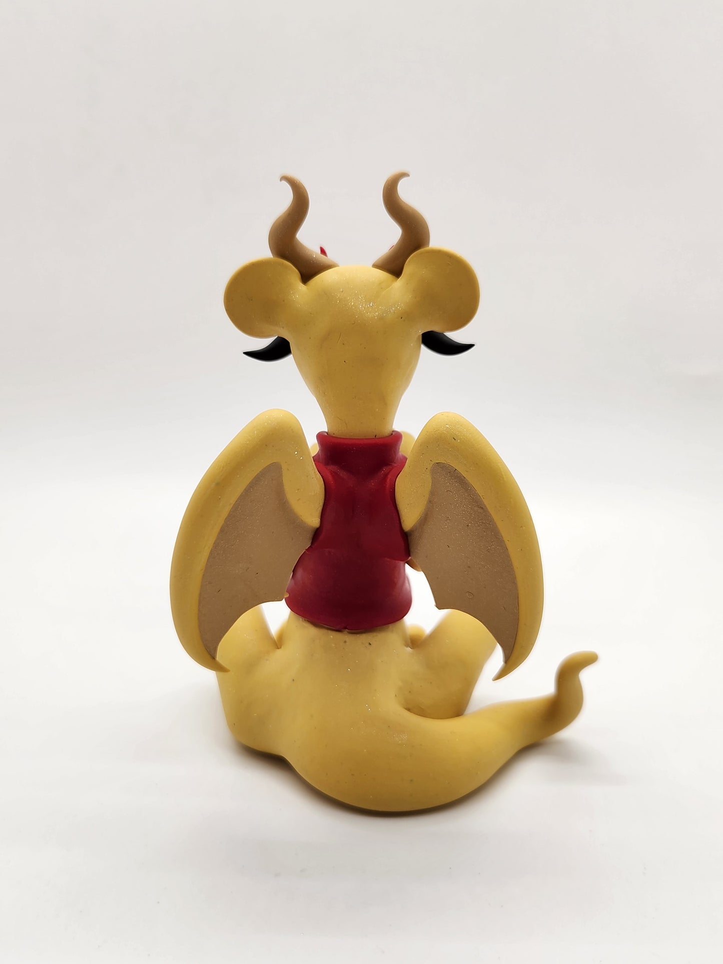 "Pooh" yellow Winnie The Pooh inspired dragon sculpture