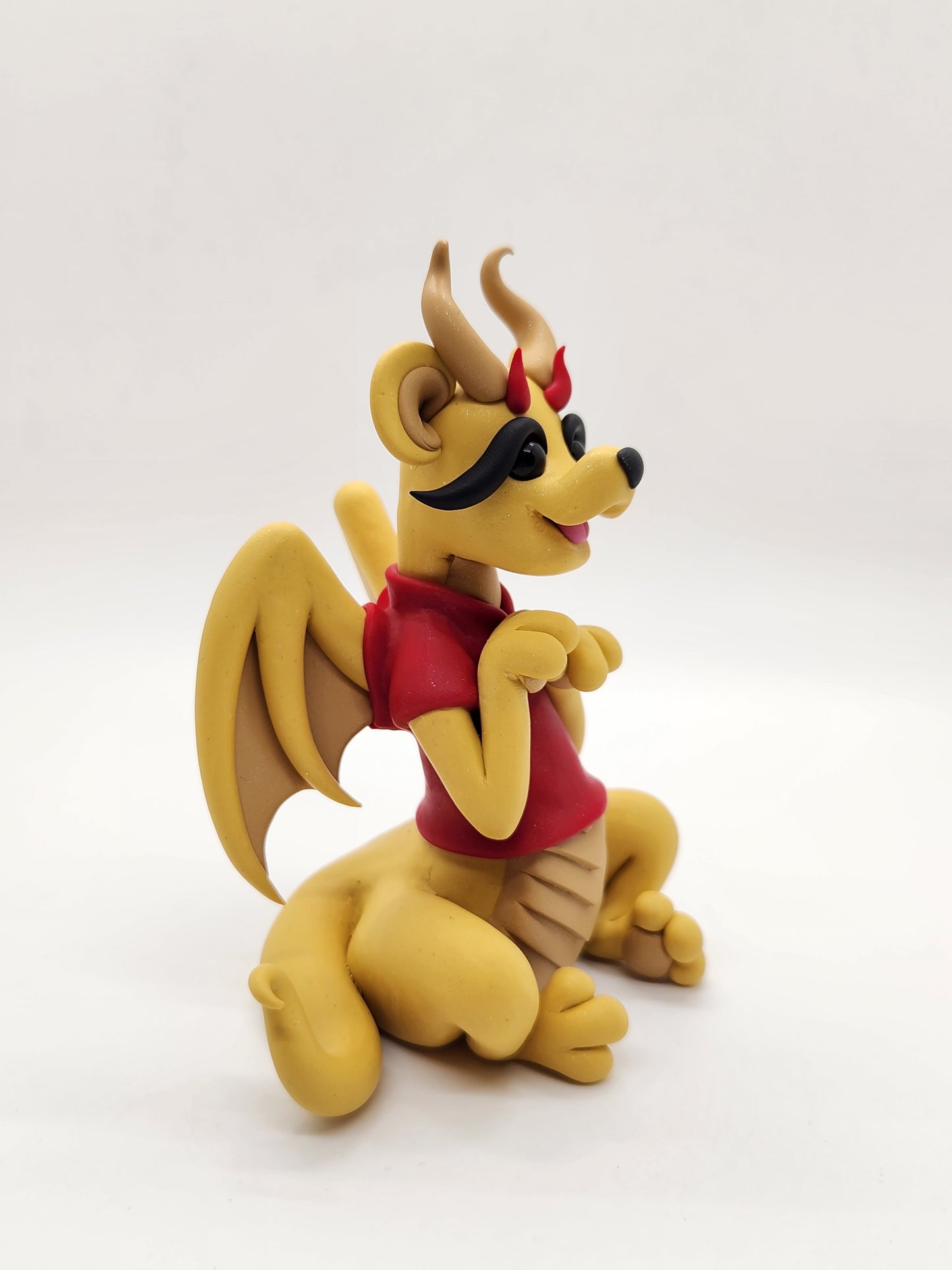 "Pooh" yellow Winnie The Pooh inspired dragon sculpture