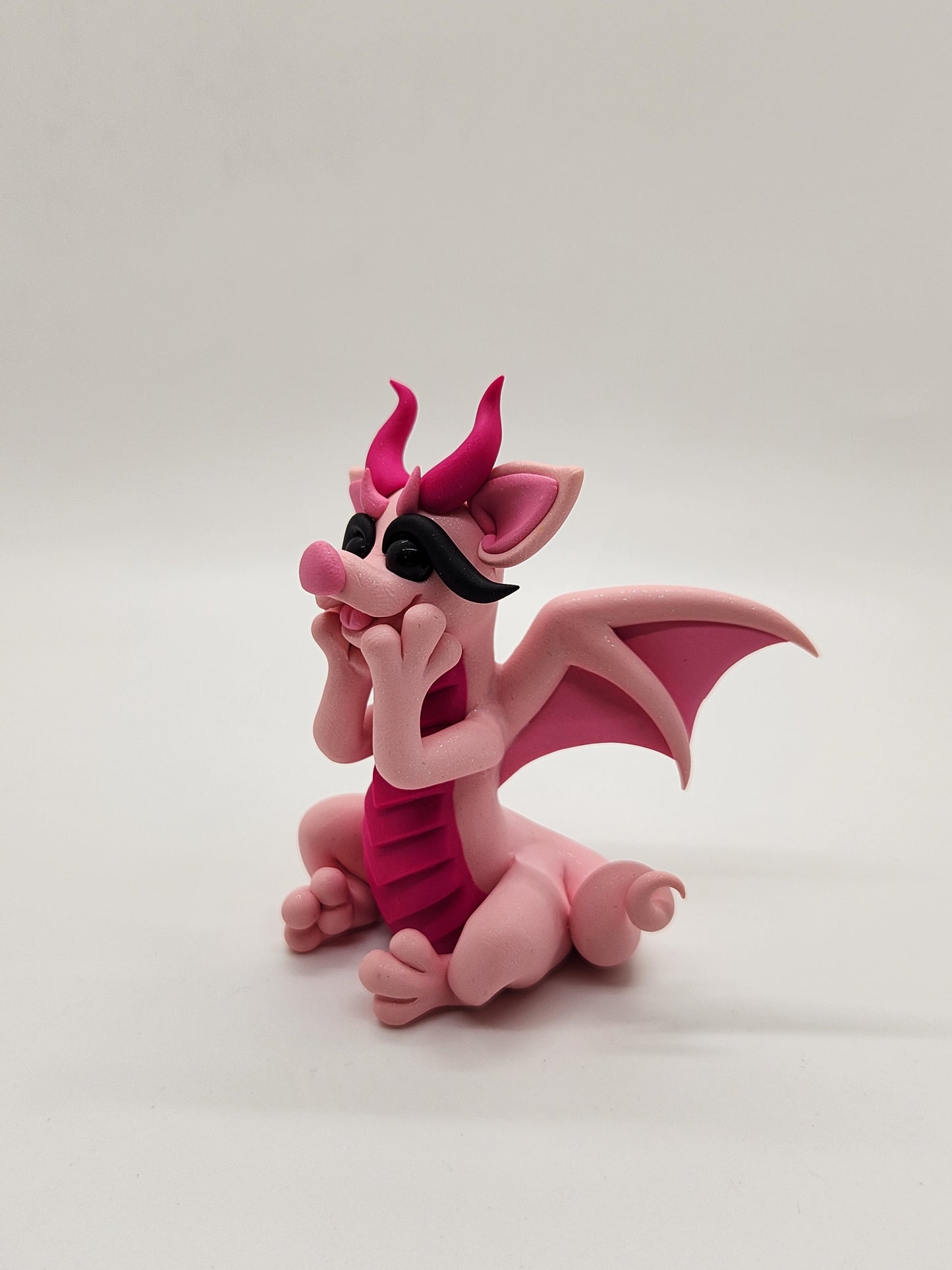 "Piglet" pink Winnie The Pooh inspired dragon sculpture