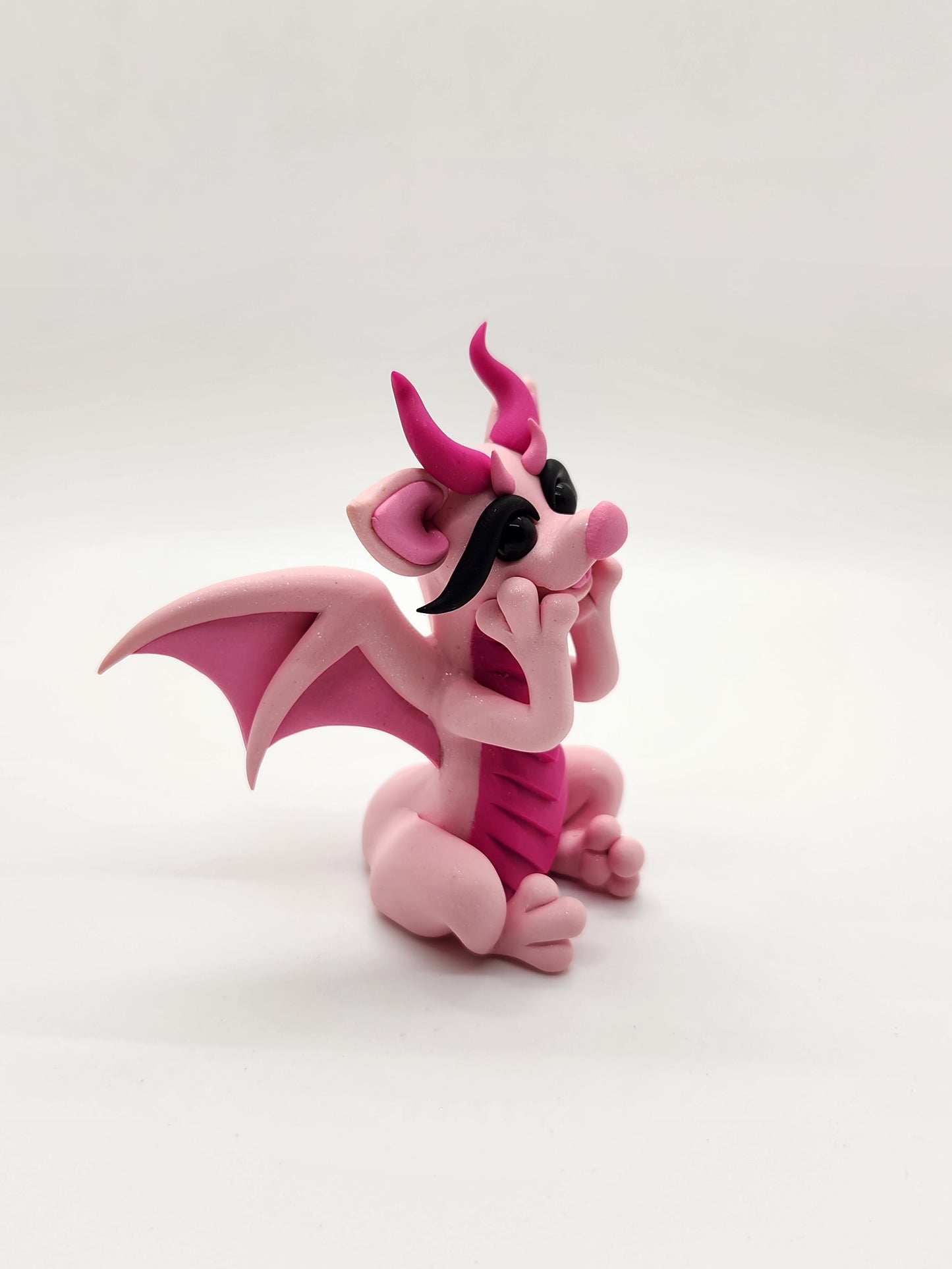 "Piglet" pink Winnie The Pooh inspired dragon sculpture