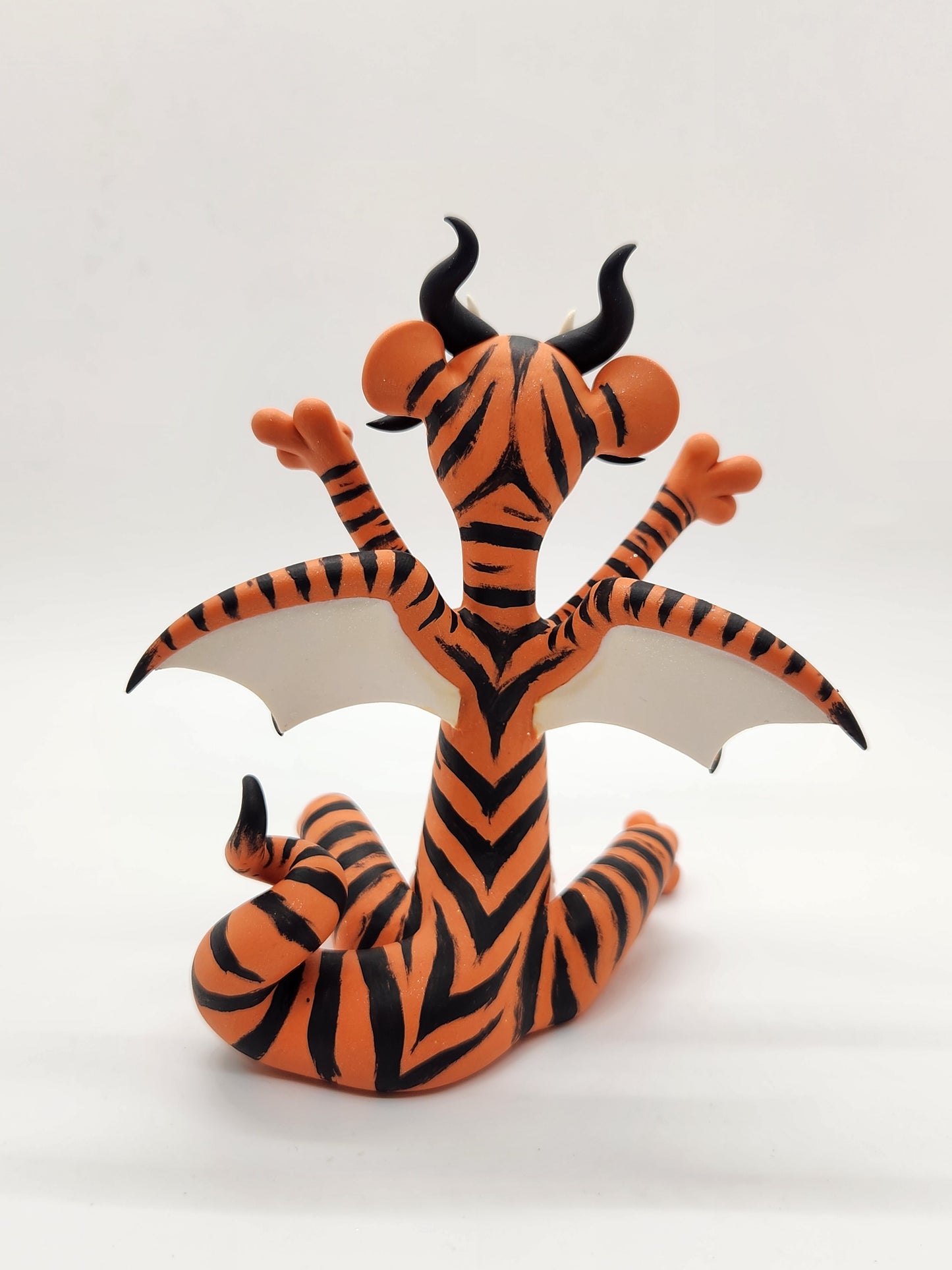 "Tigger" orange Winnie The Pooh inspired dragon sculpture