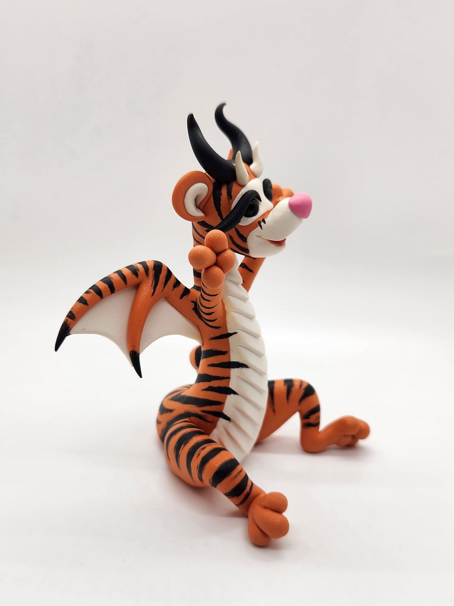 "Tigger" orange Winnie The Pooh inspired dragon sculpture