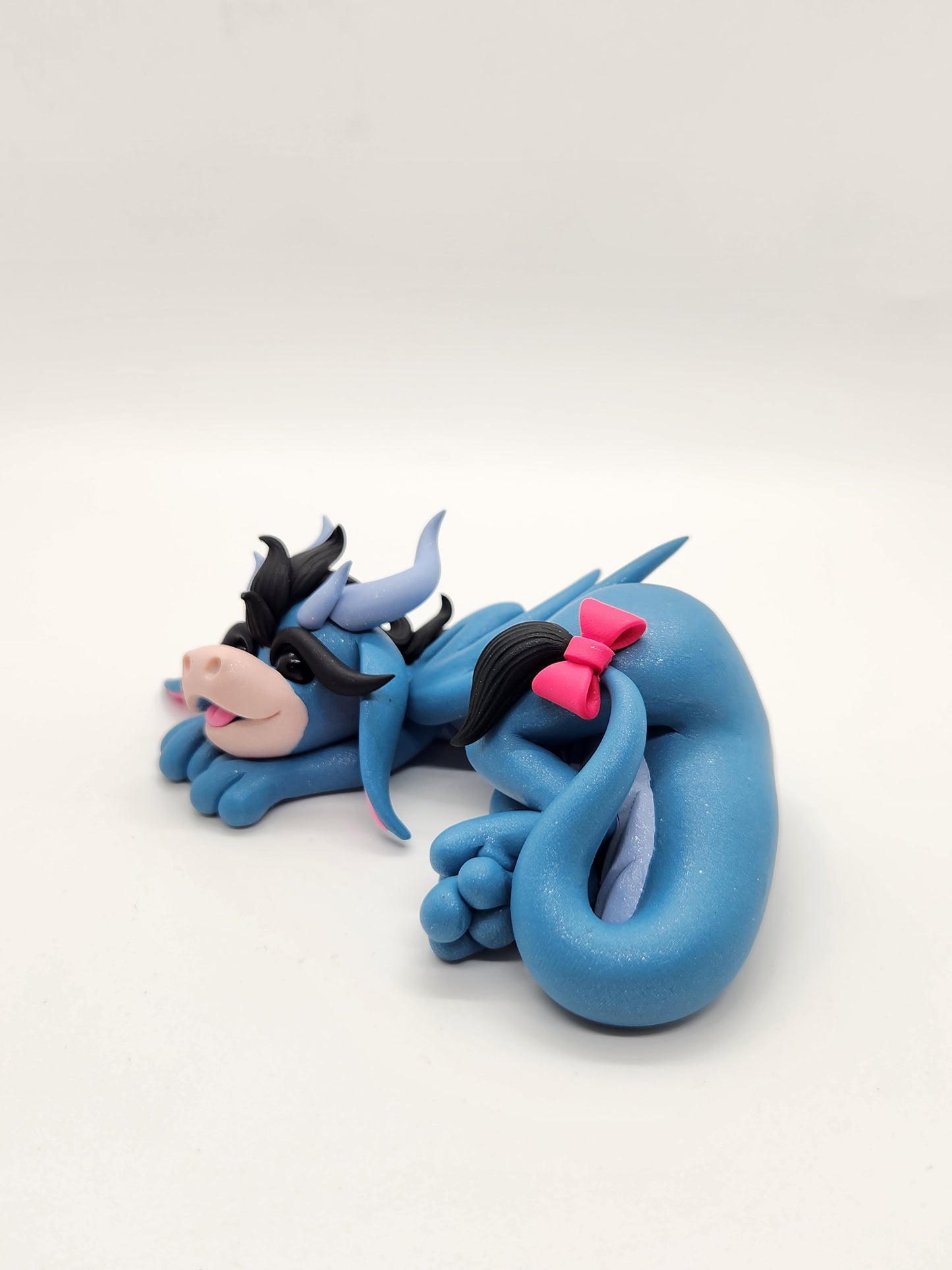 "Eeyore" blue Winnie The Pooh inspired dragon sculpture