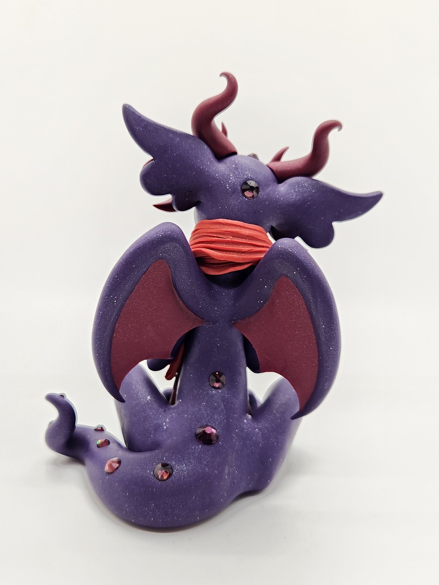 "Realeigh" purple pumpkin spice dragon sculpture