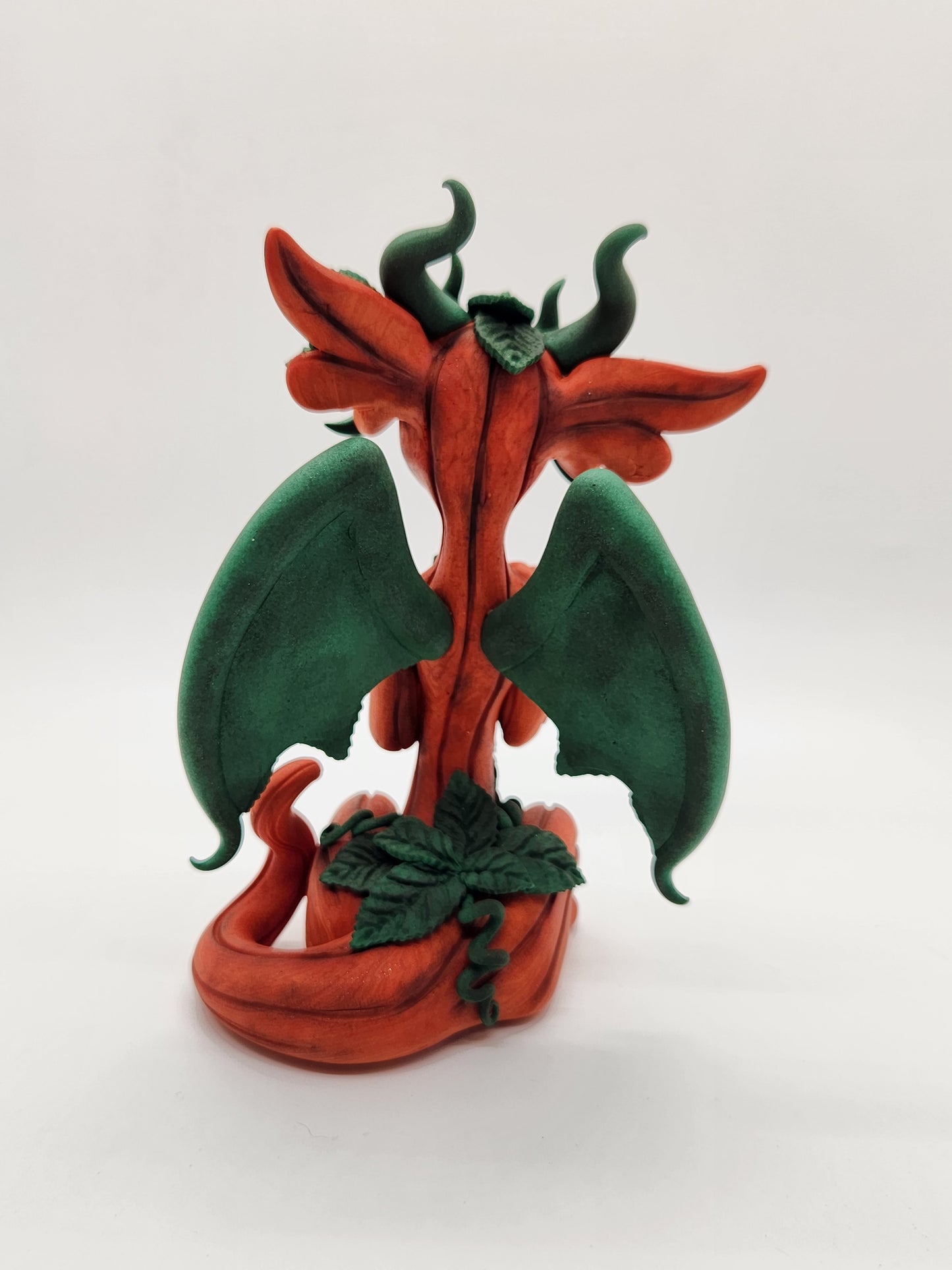 "Jack" orange jack-o-lantern dragon sculpture