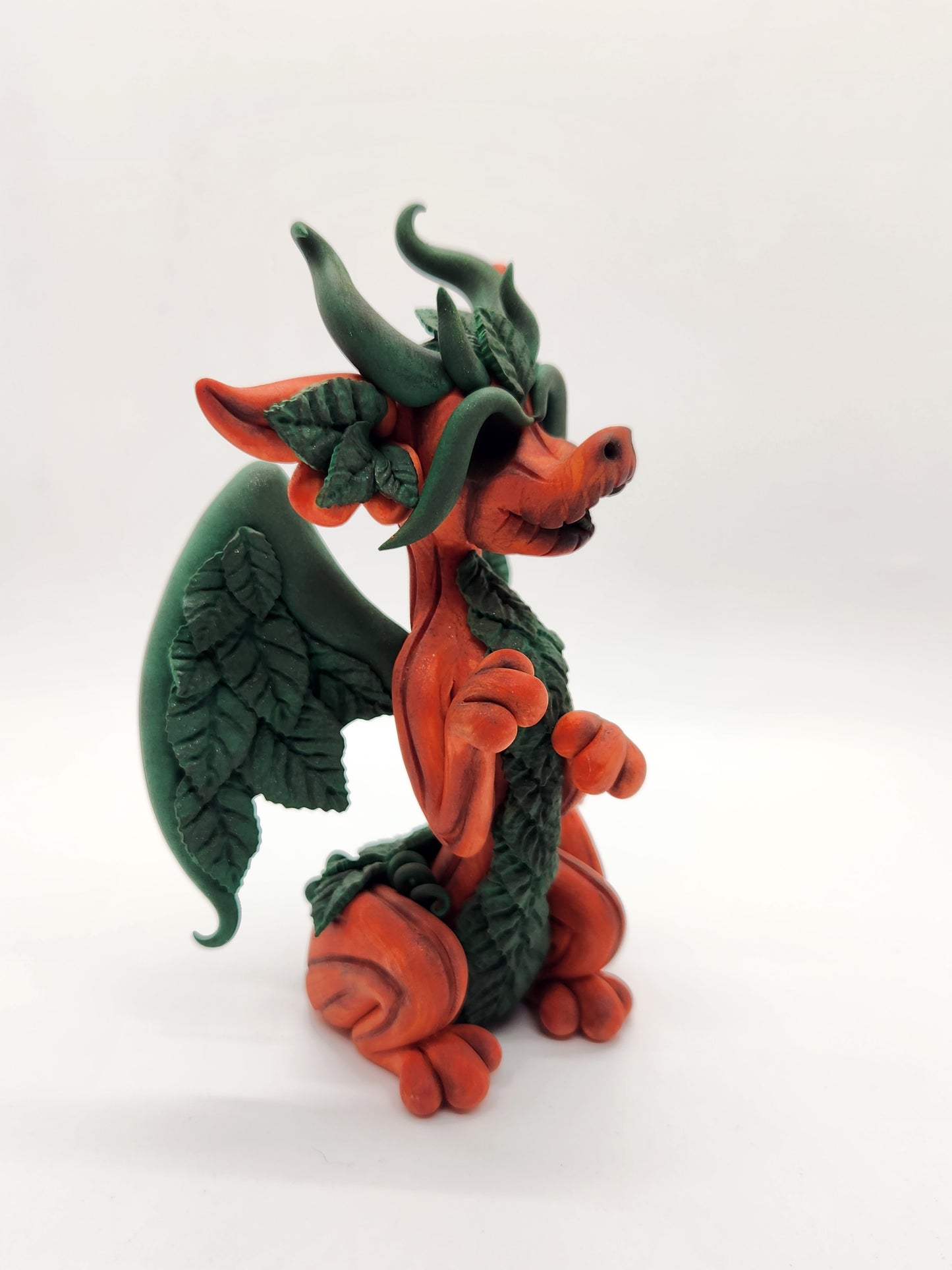 "Jack" orange jack-o-lantern dragon sculpture