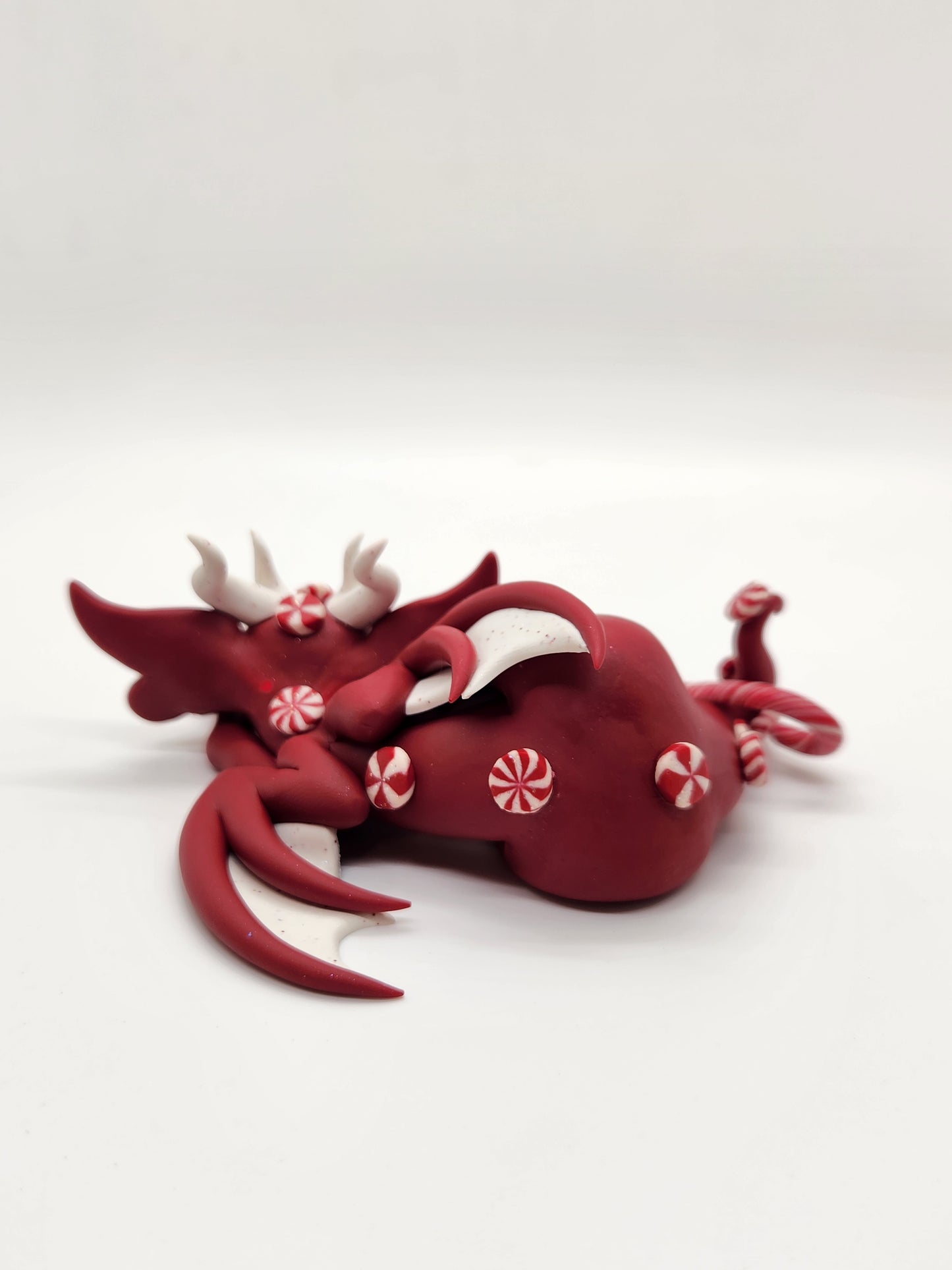 "Minze" red peppermint dragon sculpture