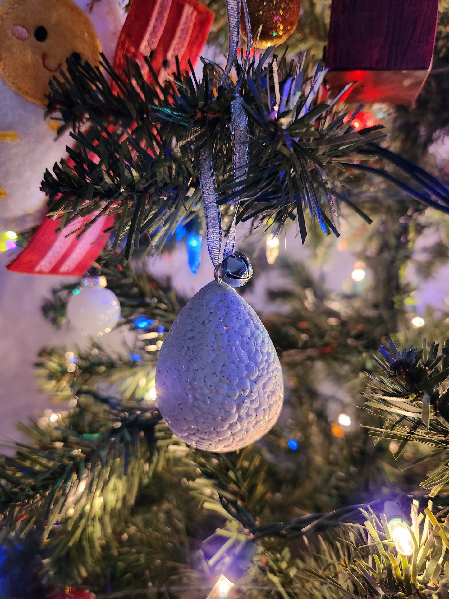 White Dragon Egg Tree Ornament