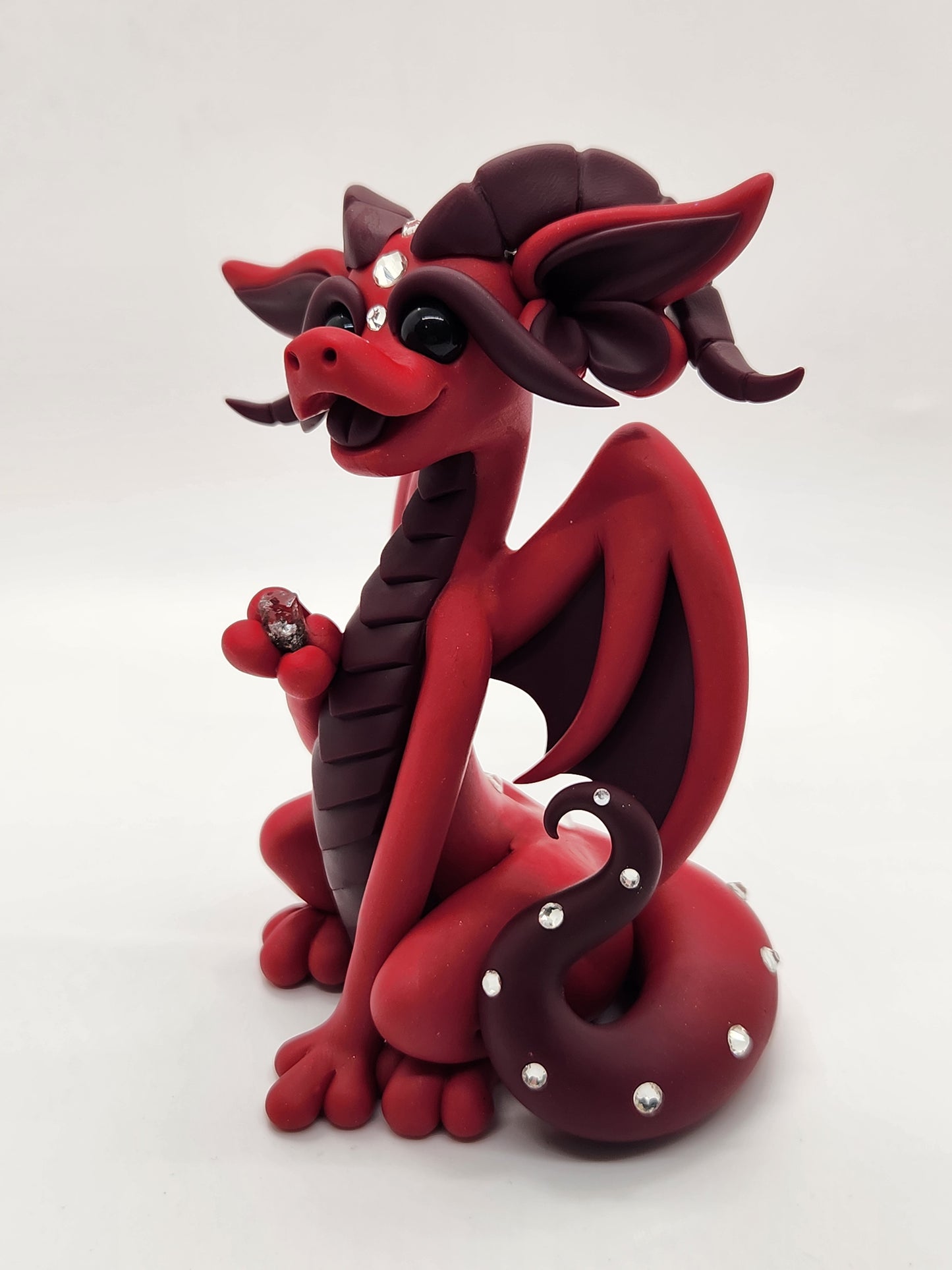 "Odvaha" red Aires Dragon sculpture