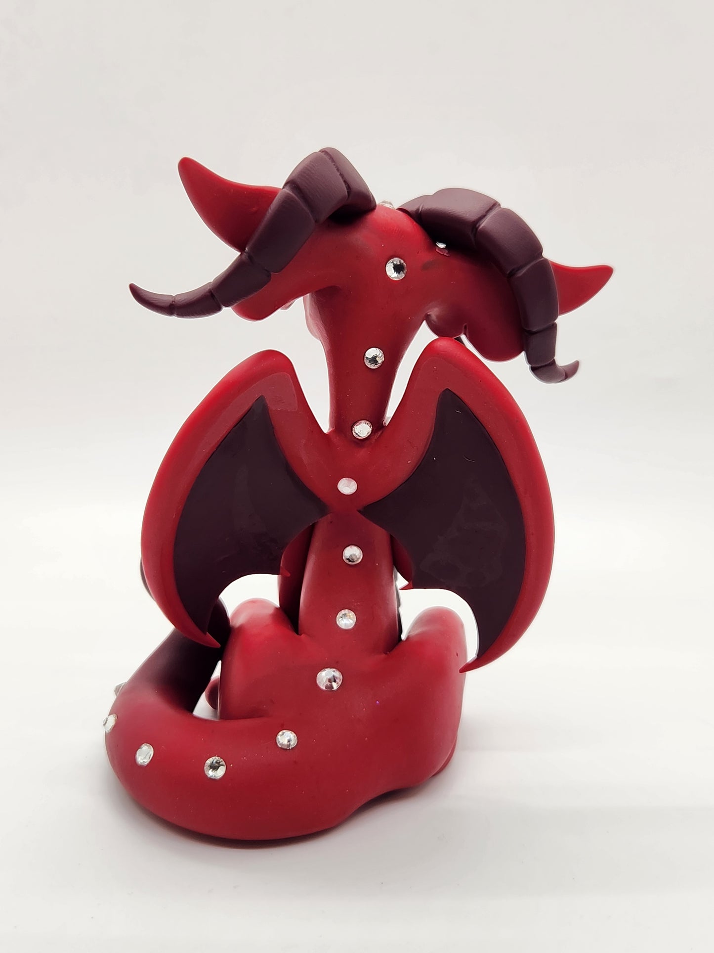 "Odvaha" red Aires Dragon sculpture