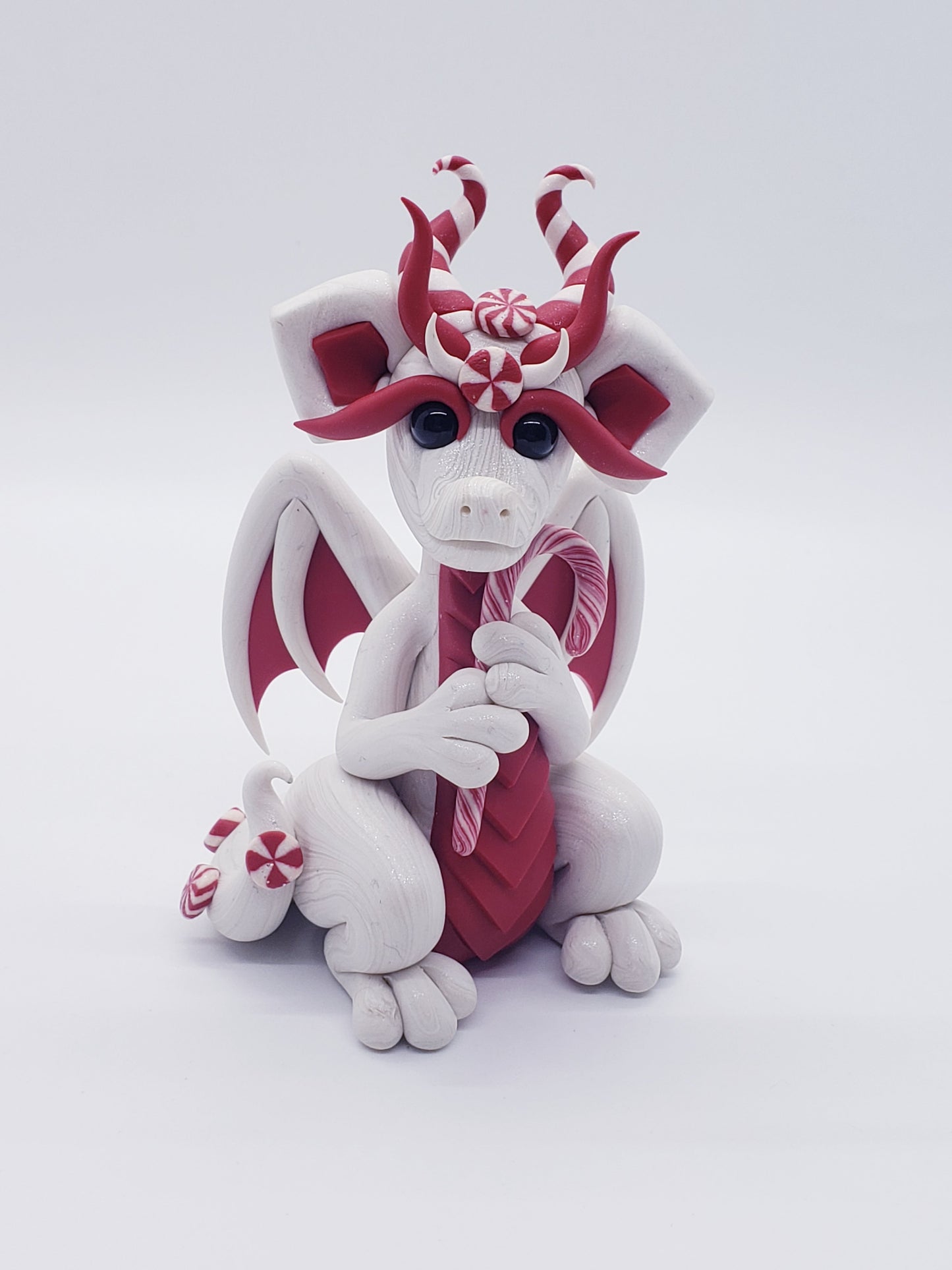 "Zaki" peppermint dragon sculpture