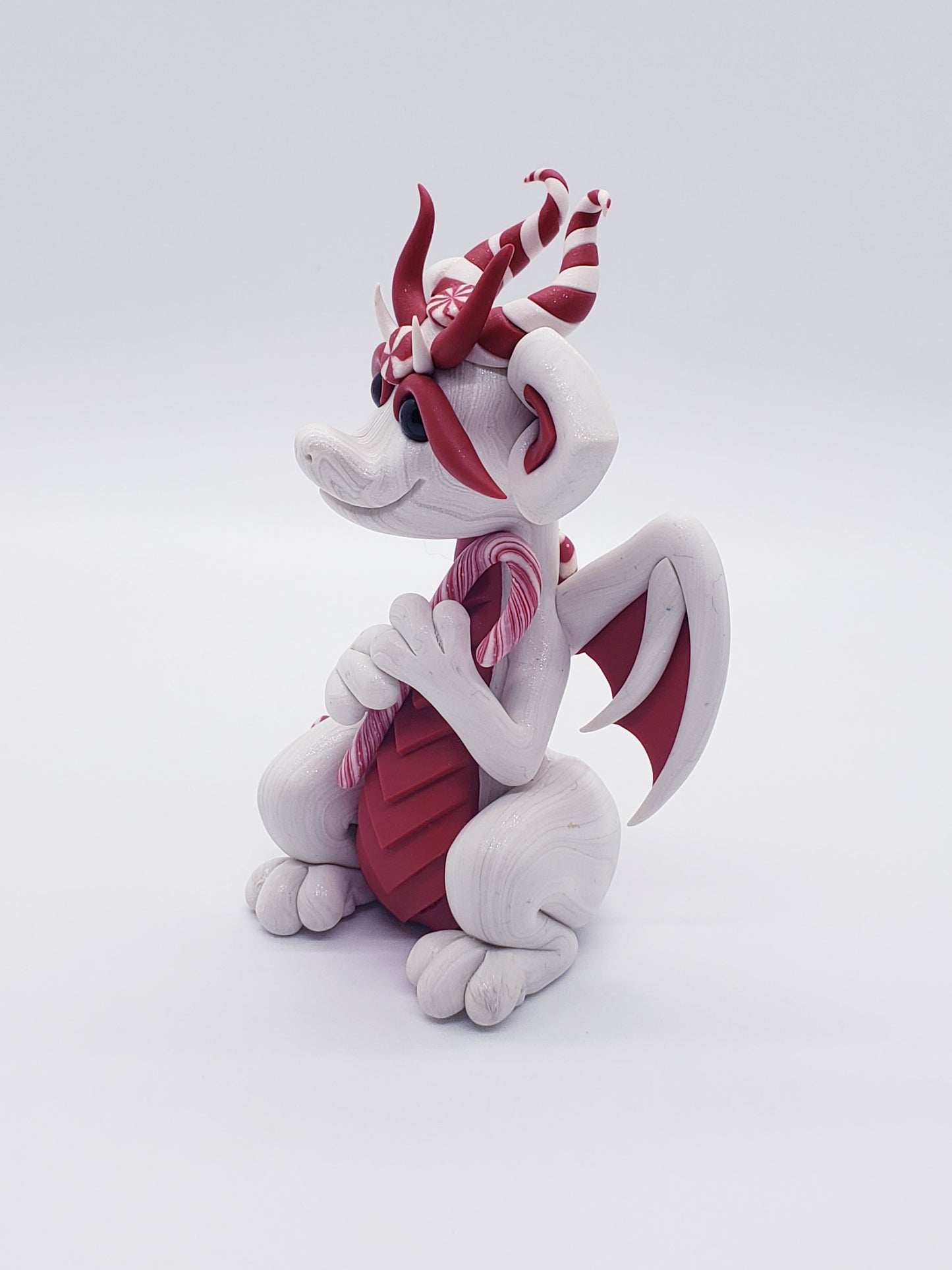 "Zaki" peppermint dragon sculpture