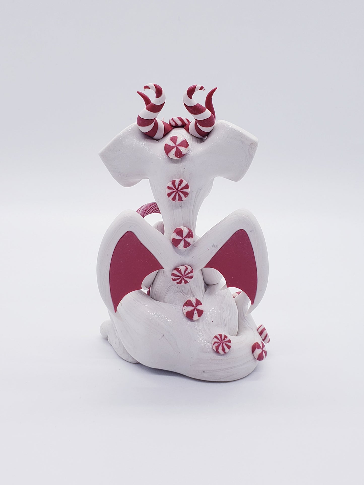 "Zaki" peppermint dragon sculpture