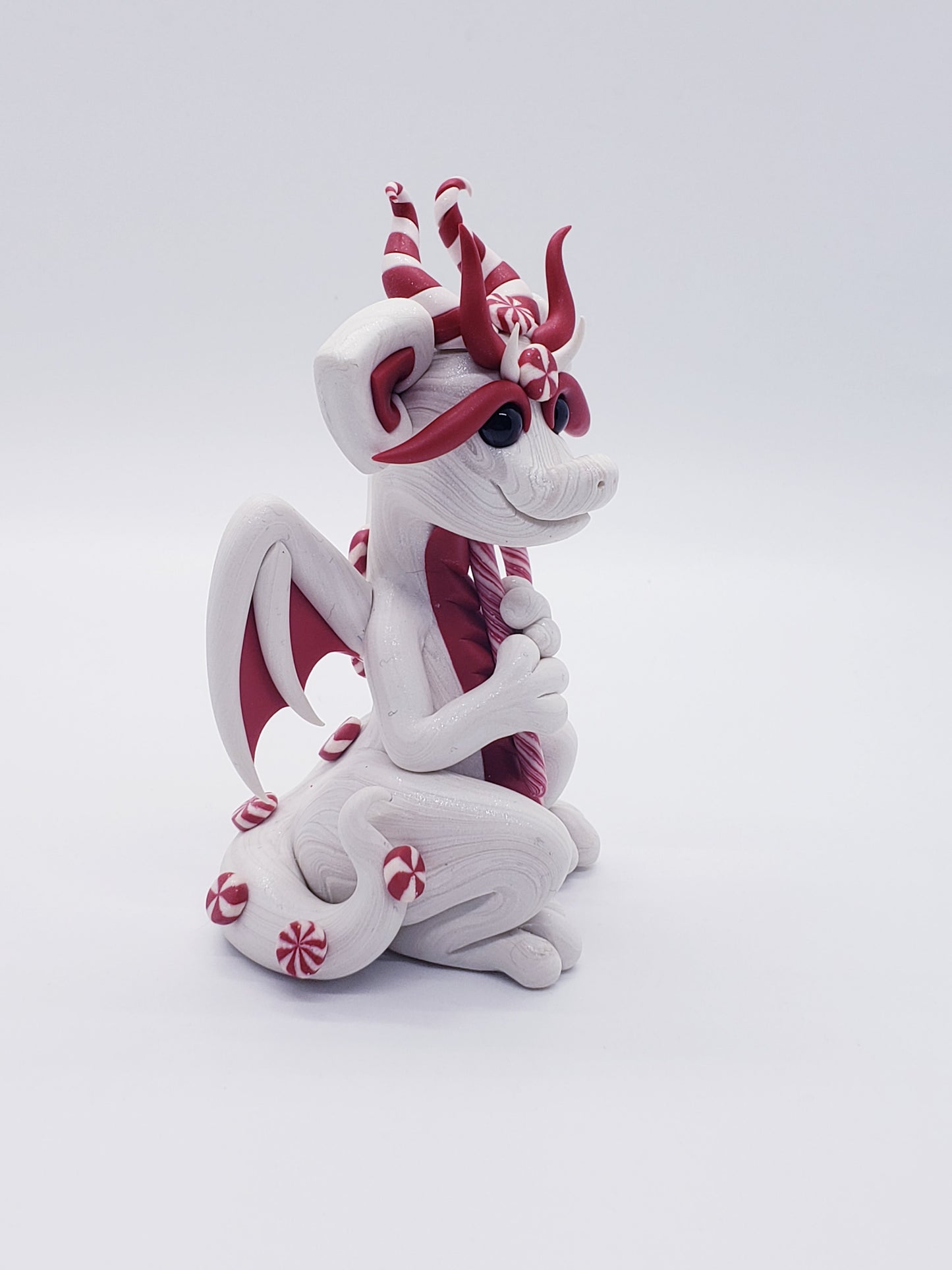 "Zaki" peppermint dragon sculpture