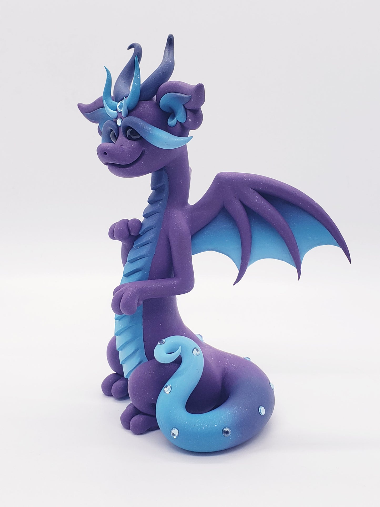 "Byiza" Purple Dragon Scuplture