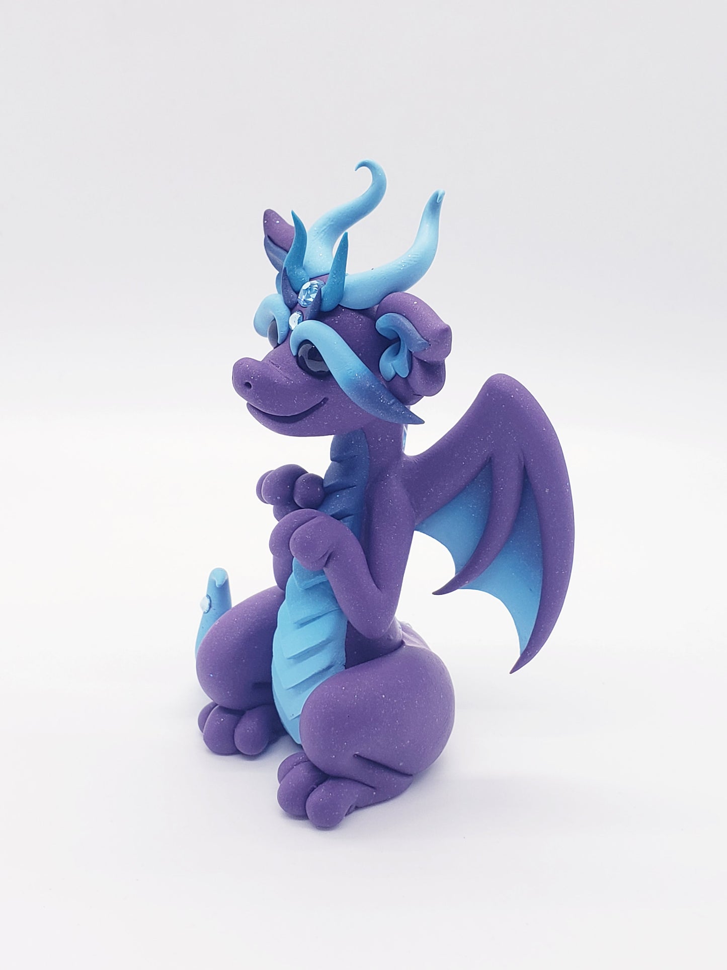 "Bora" Purple Dragon Sculpture