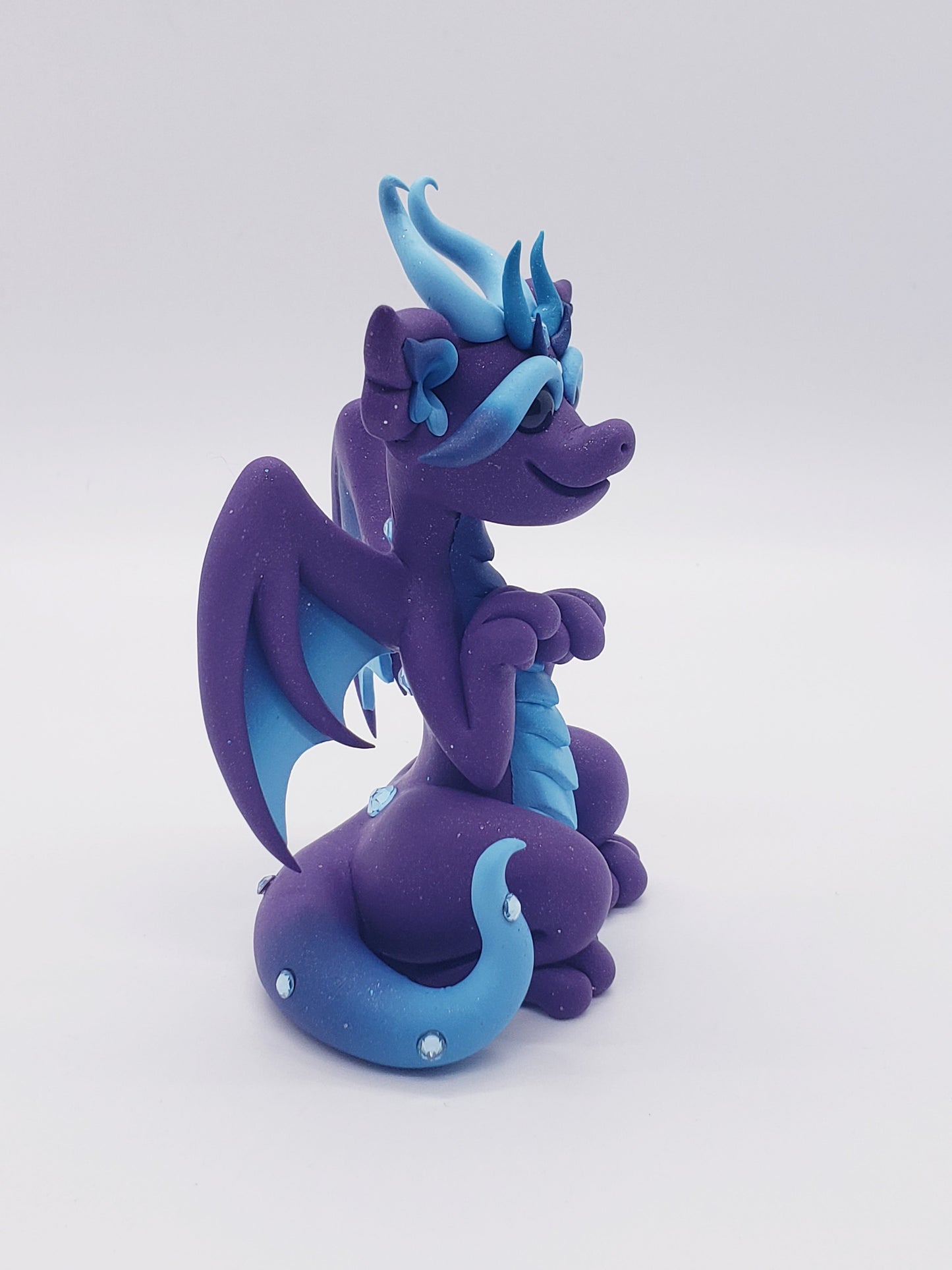 "Bora" Purple Dragon Sculpture