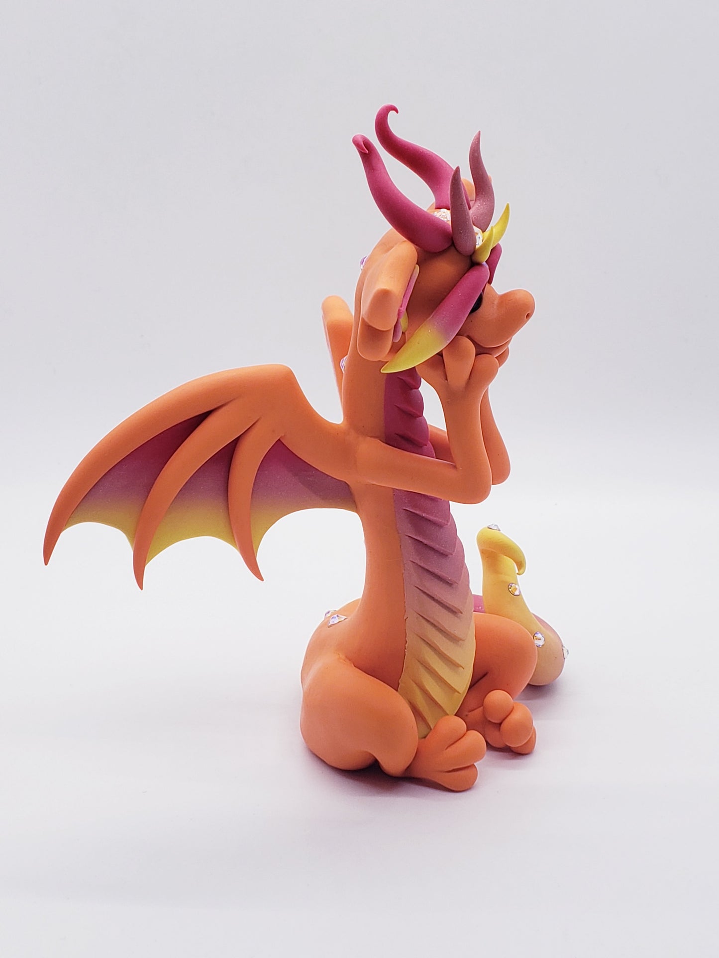 "Ativista" Orange Dragon Sculpture