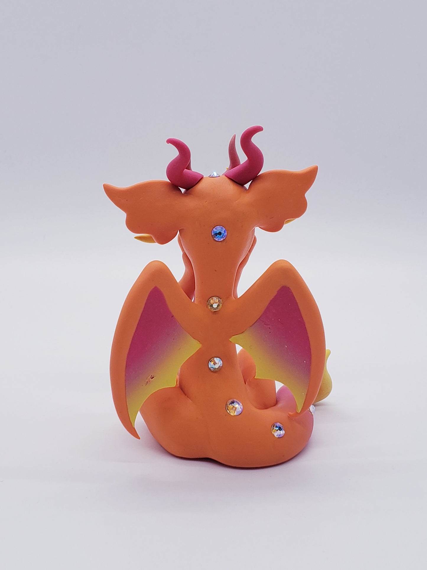 "Paladí" Orange Dragon Sculpture