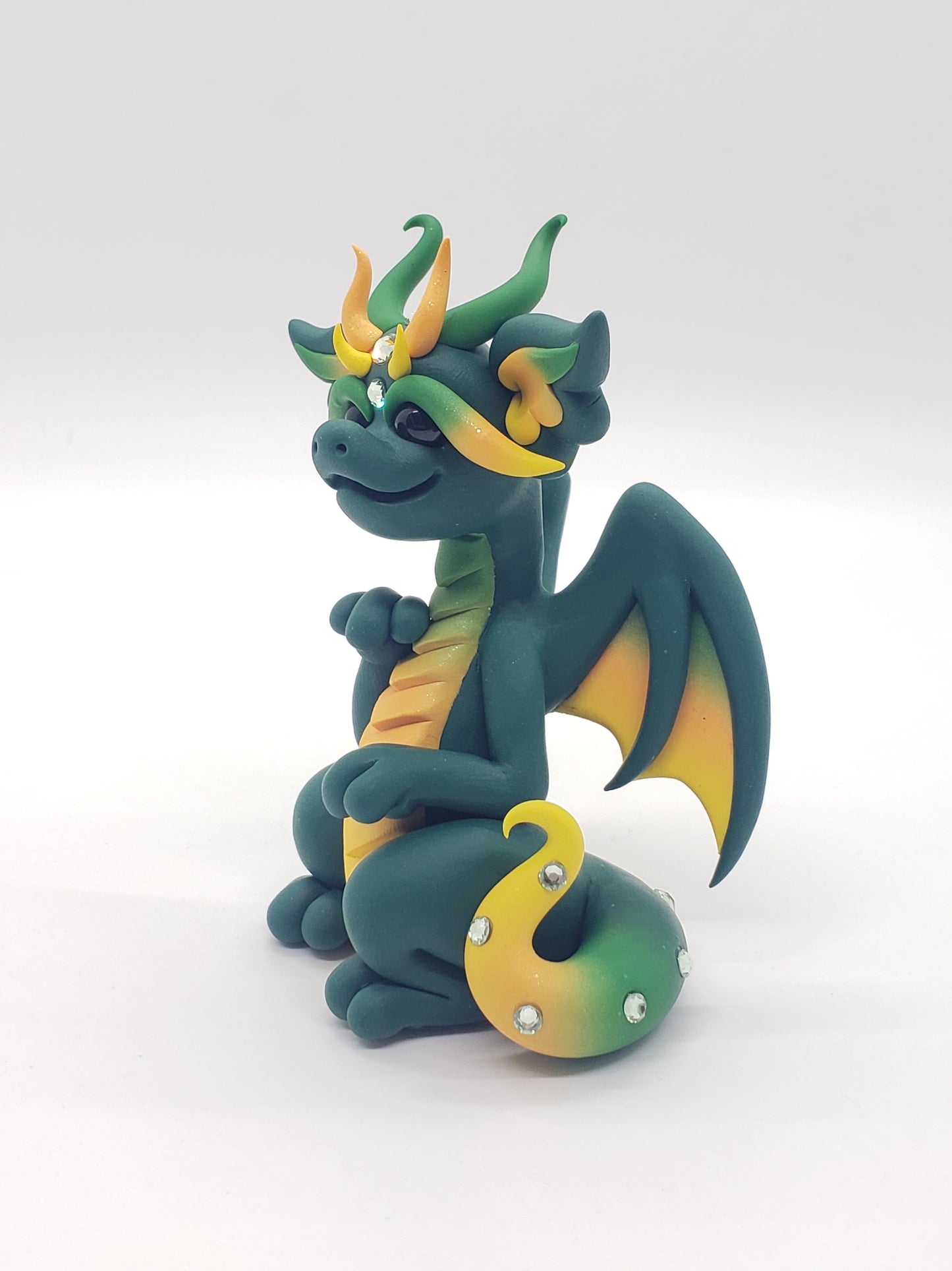 "Ukora" Green Dragon Sculpture