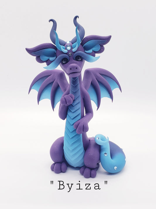 "Byiza" Purple Dragon Scuplture