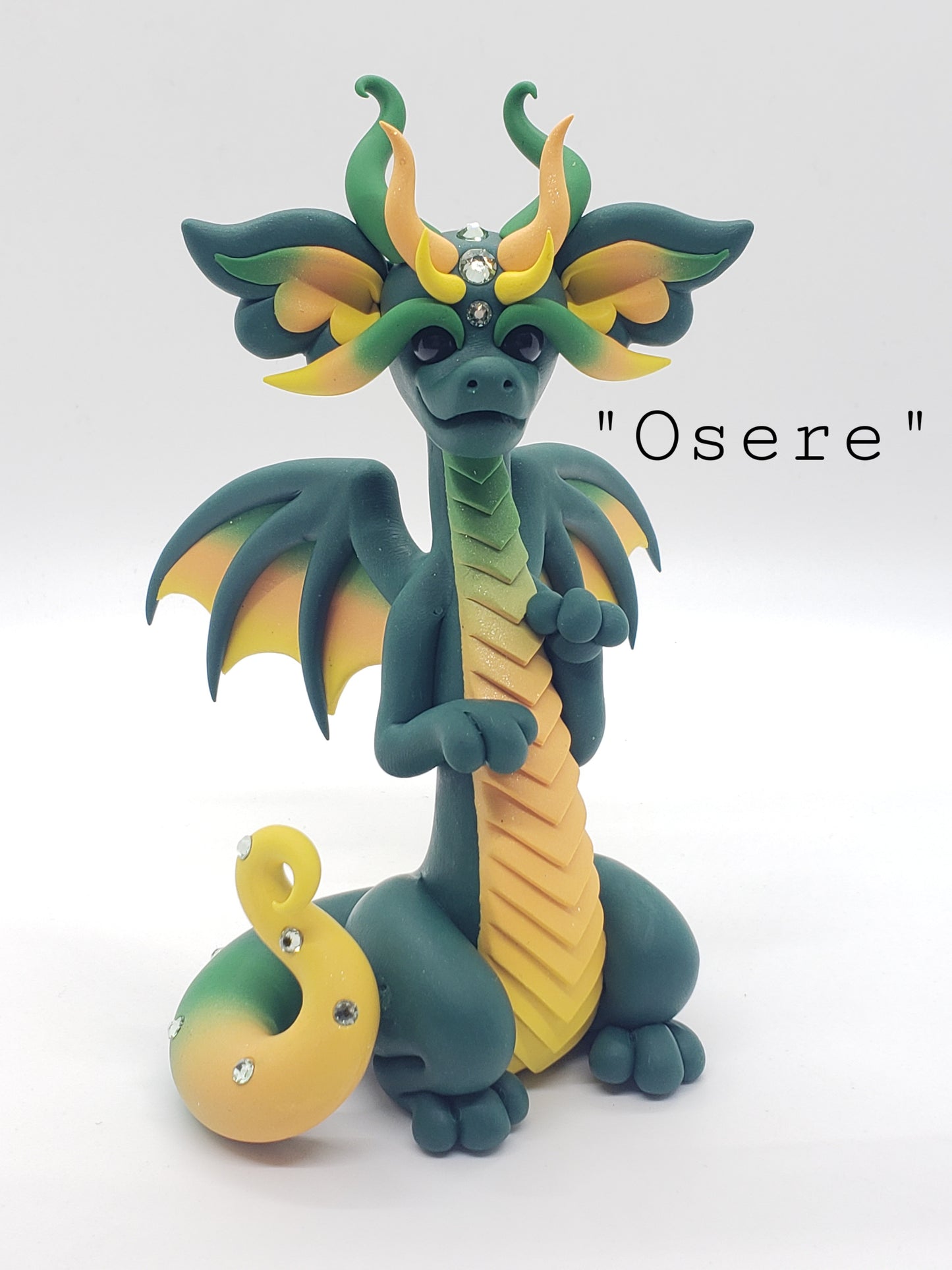 "Osere" *DISCOUNTED* Green Dragon Sculpture