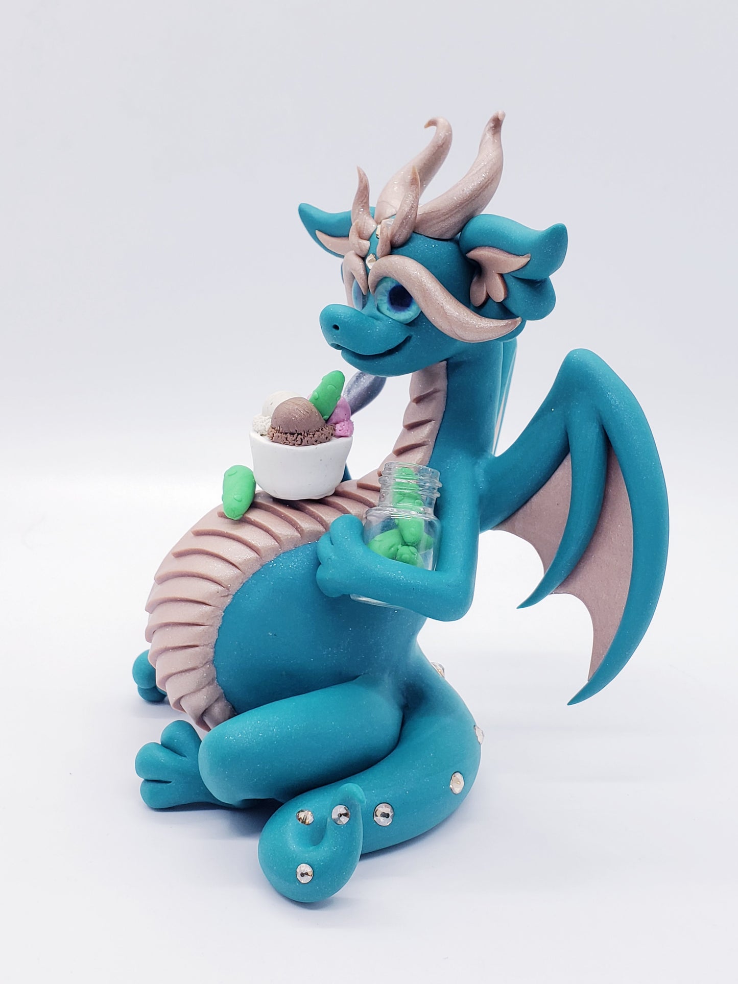 "Ona" *DISCOUNTED* pregnant dragon sculpture