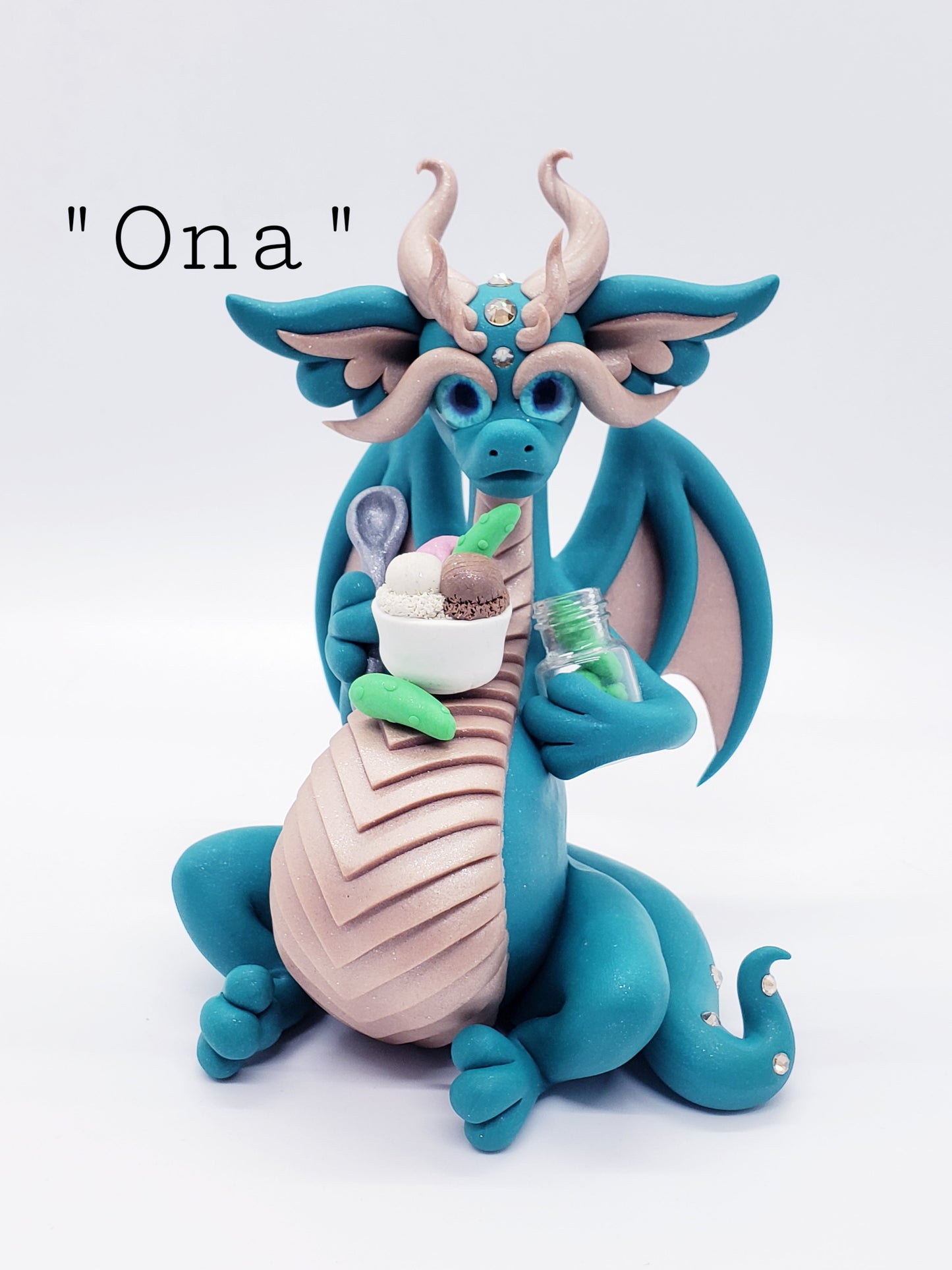 "Ona" *DISCOUNTED* pregnant dragon sculpture