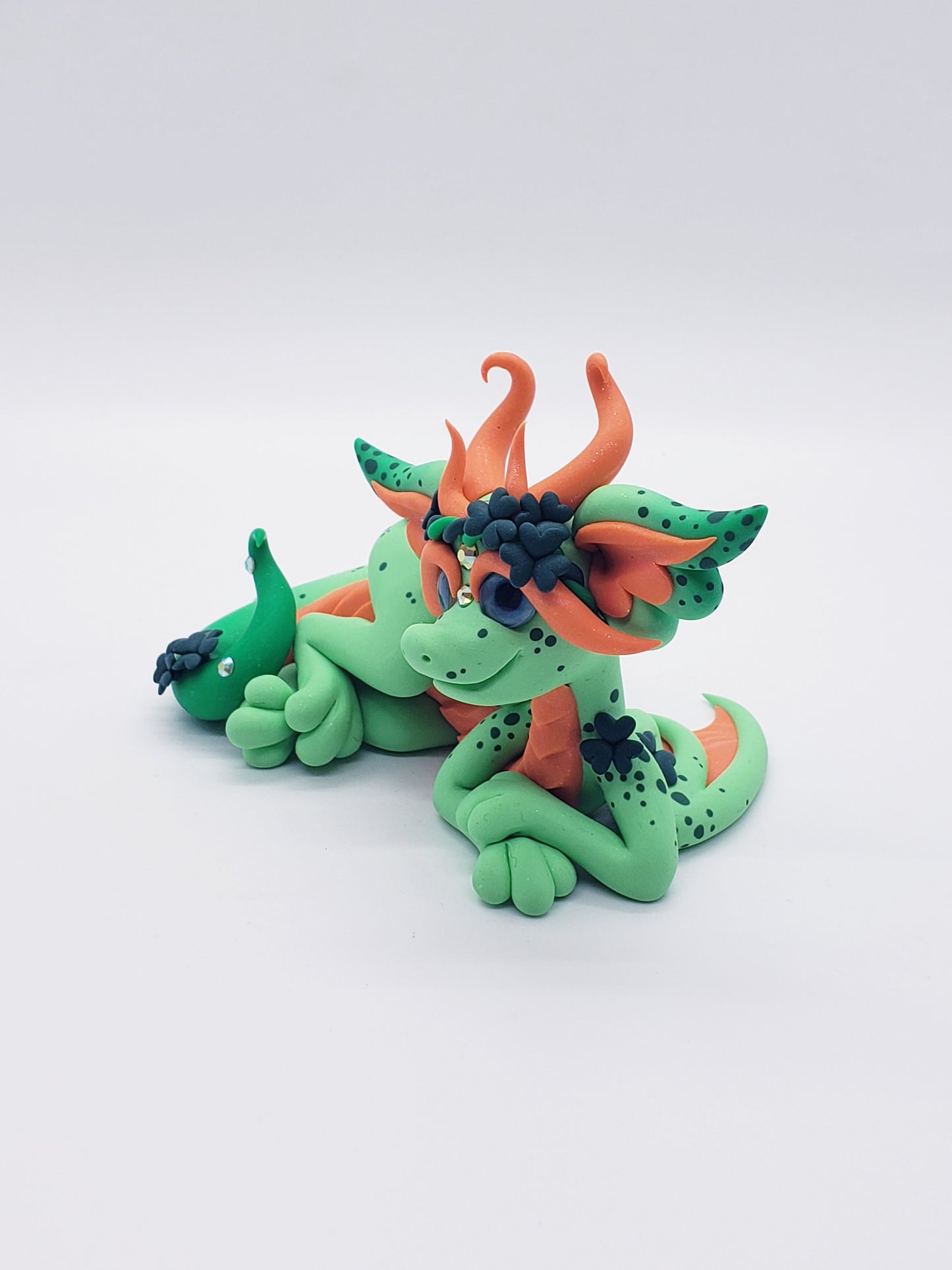 "Seamróg" shamrock dragon sculpture