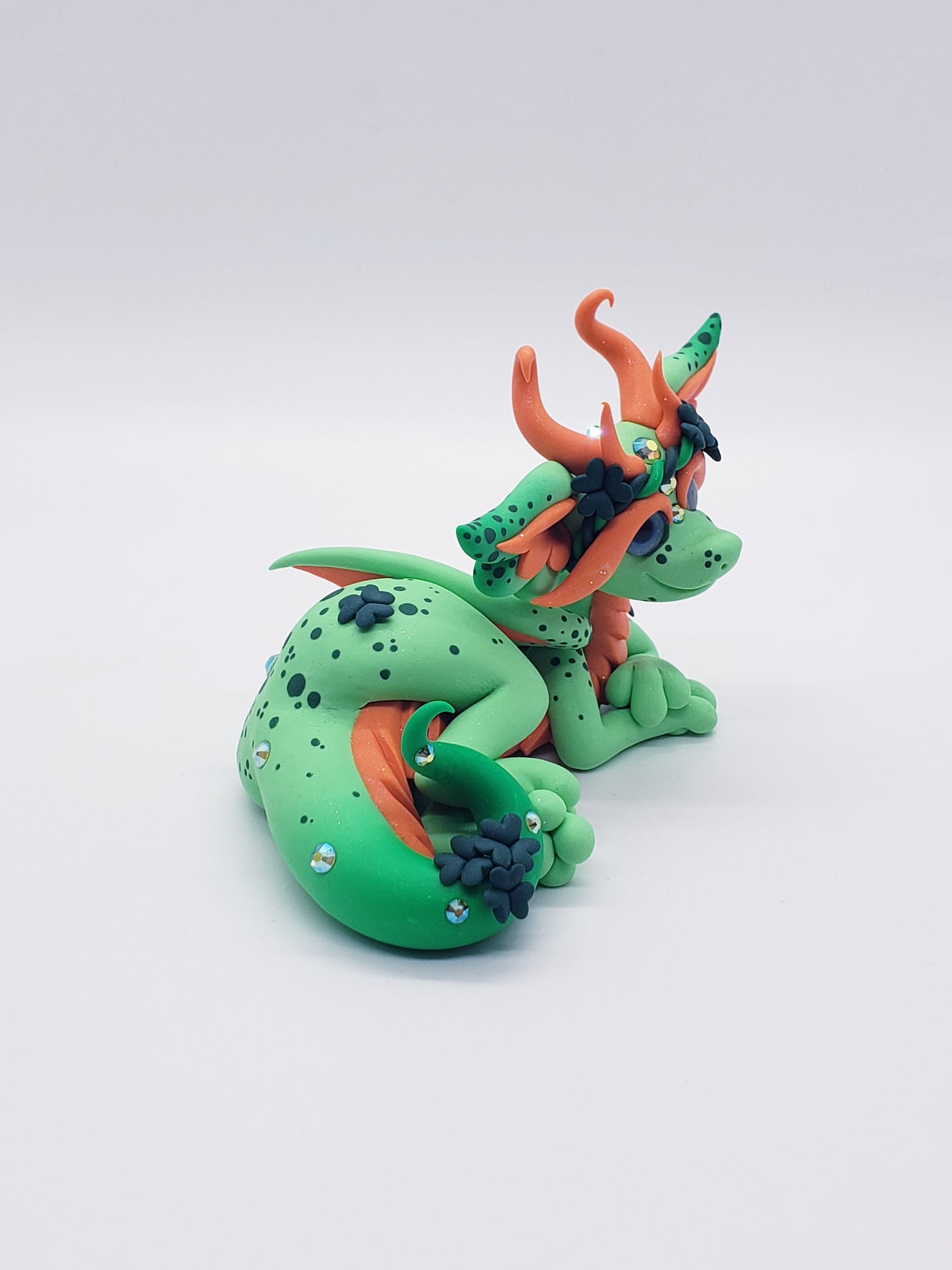 "Seamróg" shamrock dragon sculpture