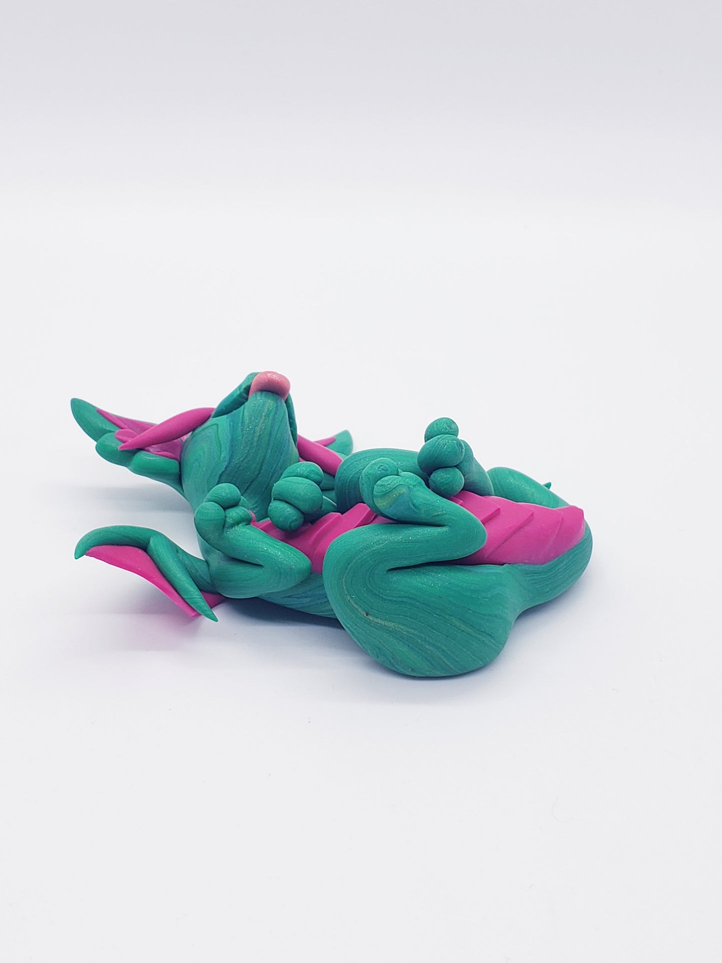 "Pepene" green baby dragon sculpture