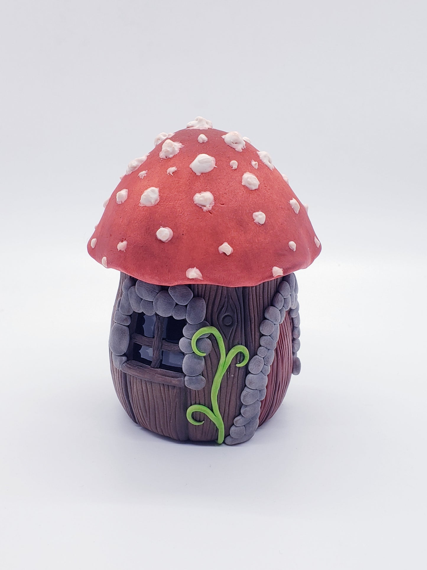 Pixie Pot Red Mushroom Jar