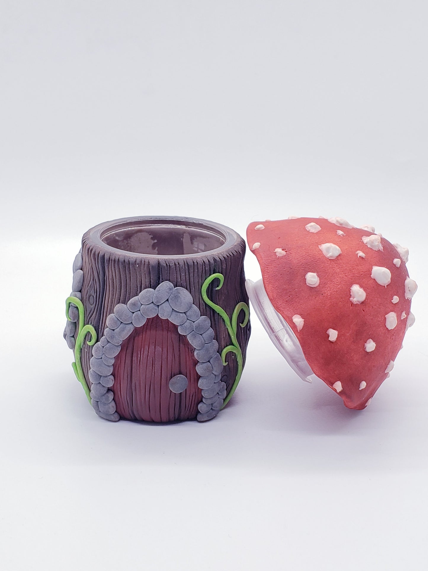 Pixie Pot Red Mushroom Jar