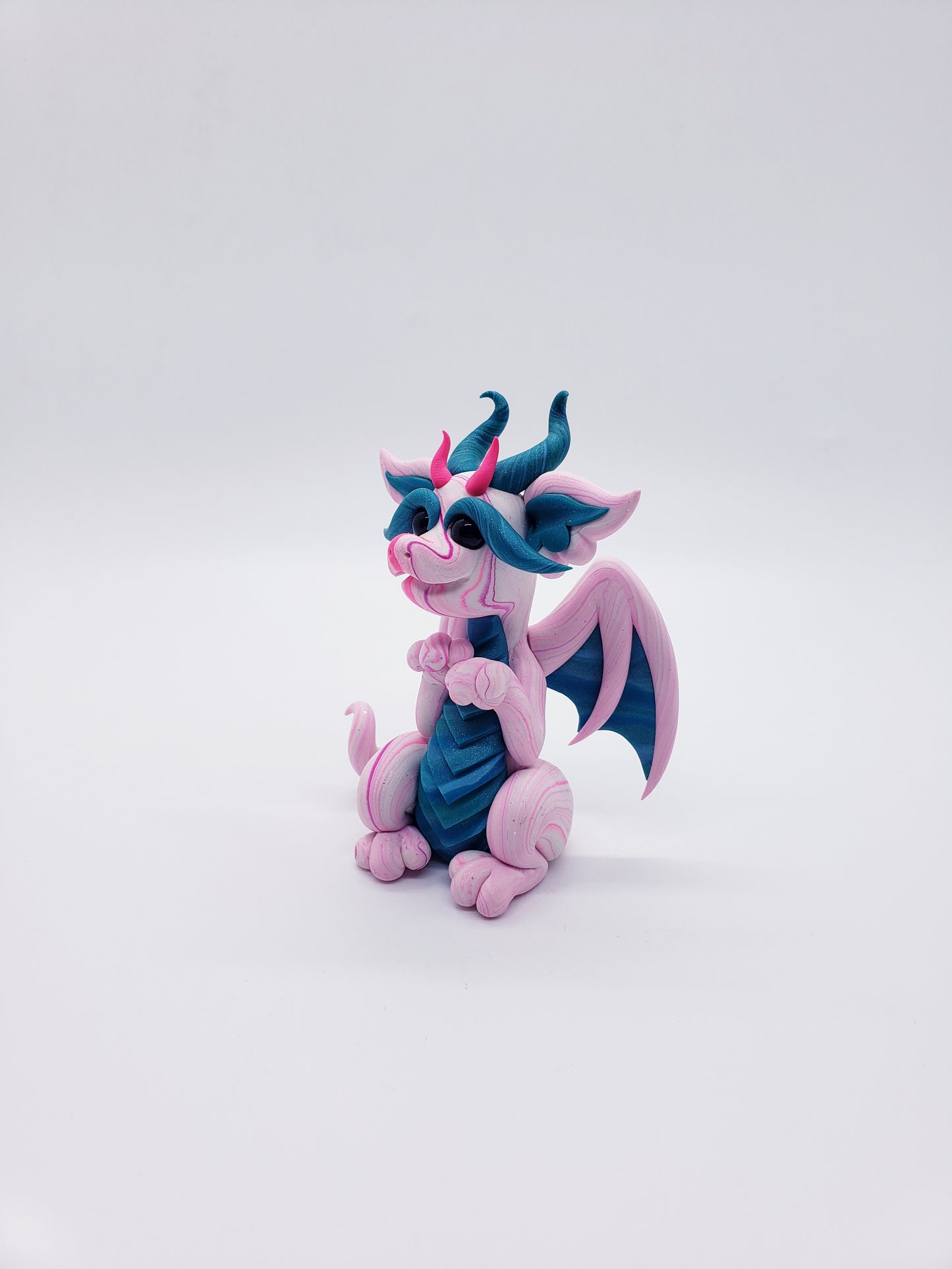 "Roz" pink marble dragon baby