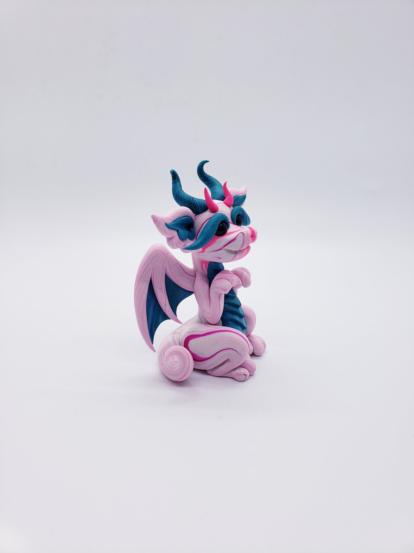 "Roz" pink marble dragon baby