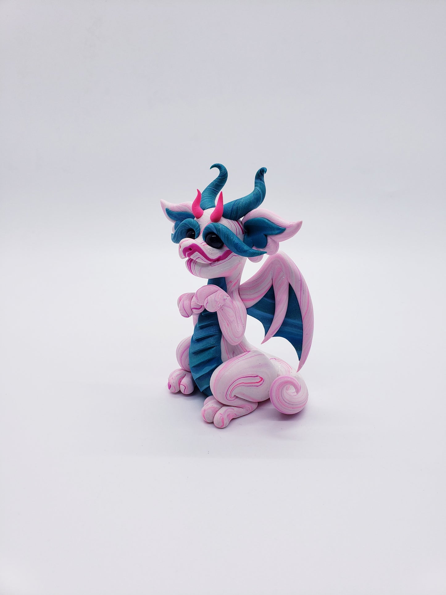 "Roz" DISCOUNTED pink marble dragon baby