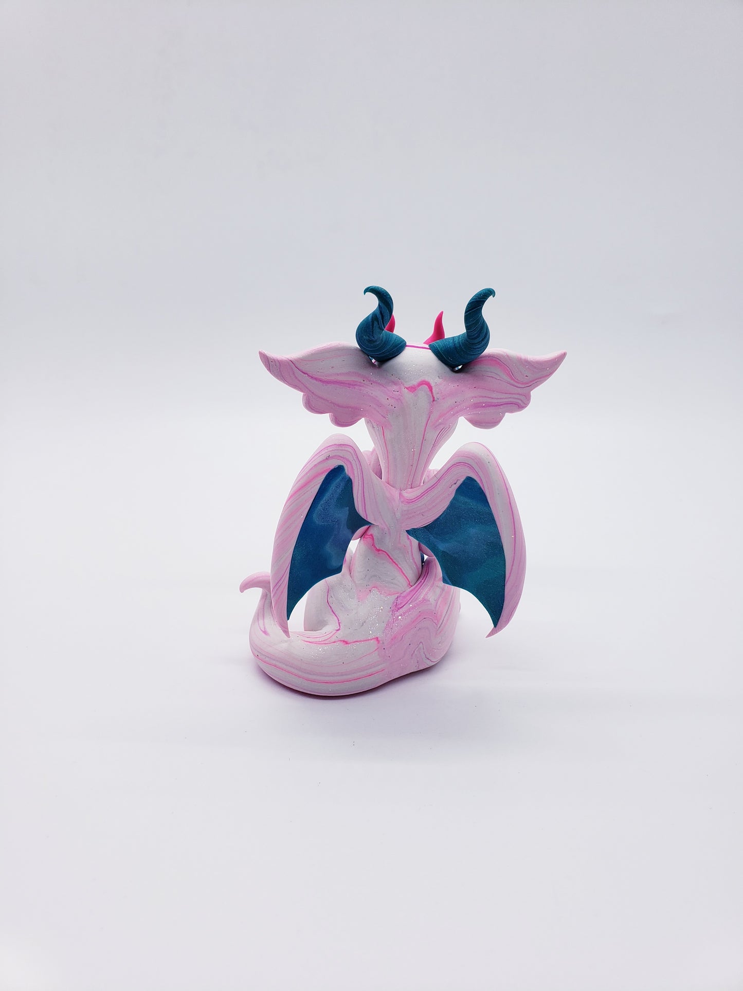 "Roz" DISCOUNTED pink marble dragon baby