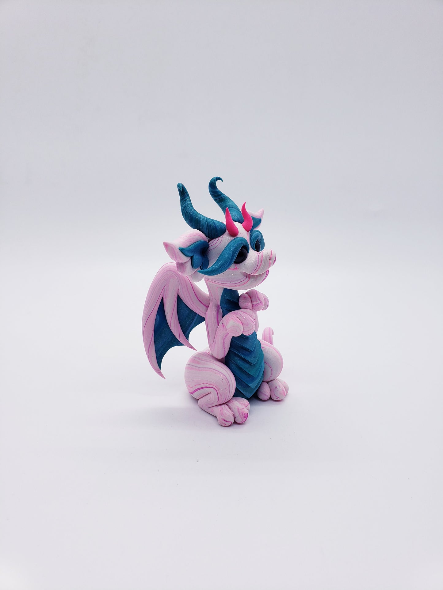 "Roz" DISCOUNTED pink marble dragon baby